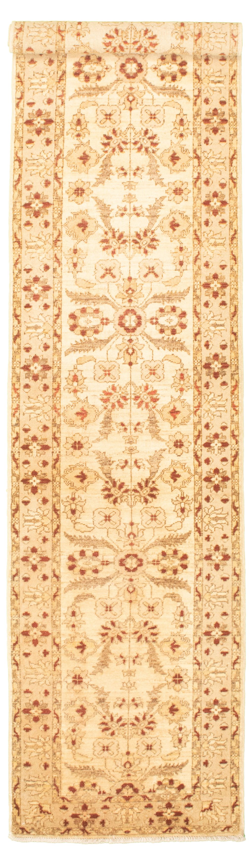 Hand-knotted Chobi Finest Cream Wool Rug 2'7" x 9'10"  Size: 2'7" x 9'10"  