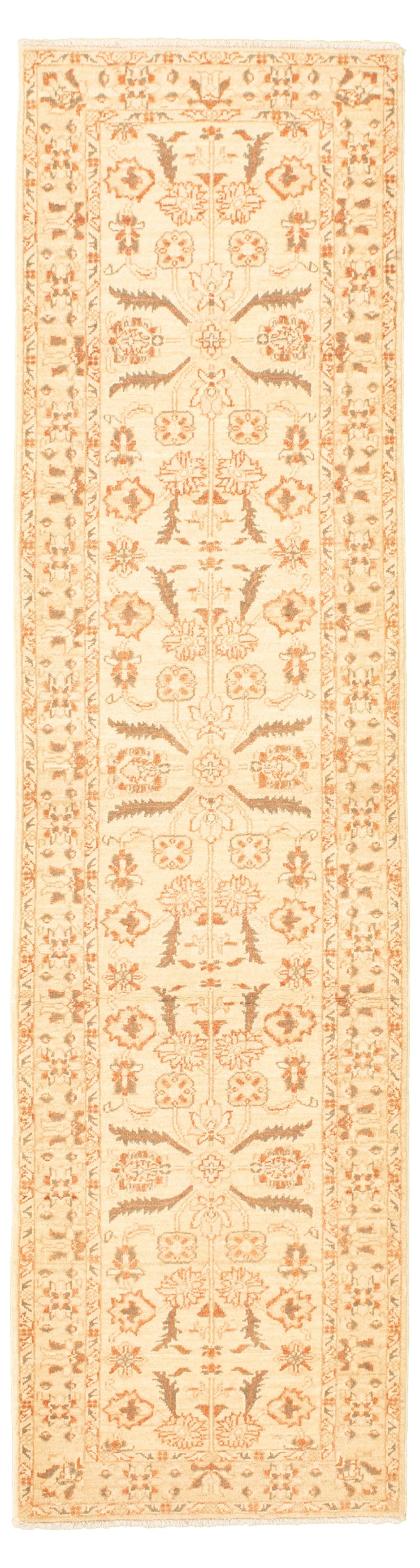 Hand-knotted Chobi Finest Cream Wool Rug 2'7" x 10'3" Size: 2'7" x 10'3"  