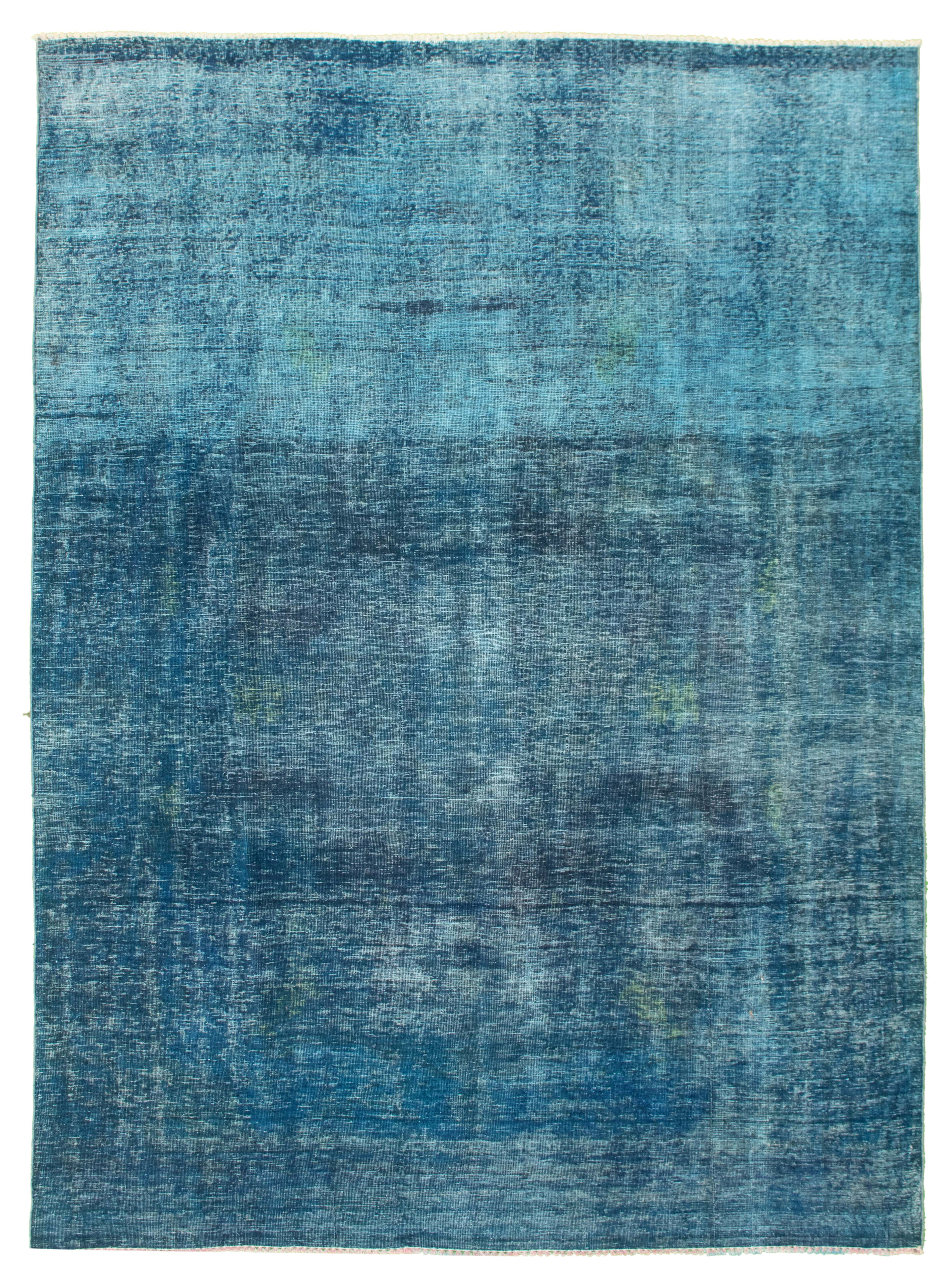 Hand-knotted Color Transition Dark Navy Wool Rug 7'1" x 9'9" Size: 7'1" x 9'9"  