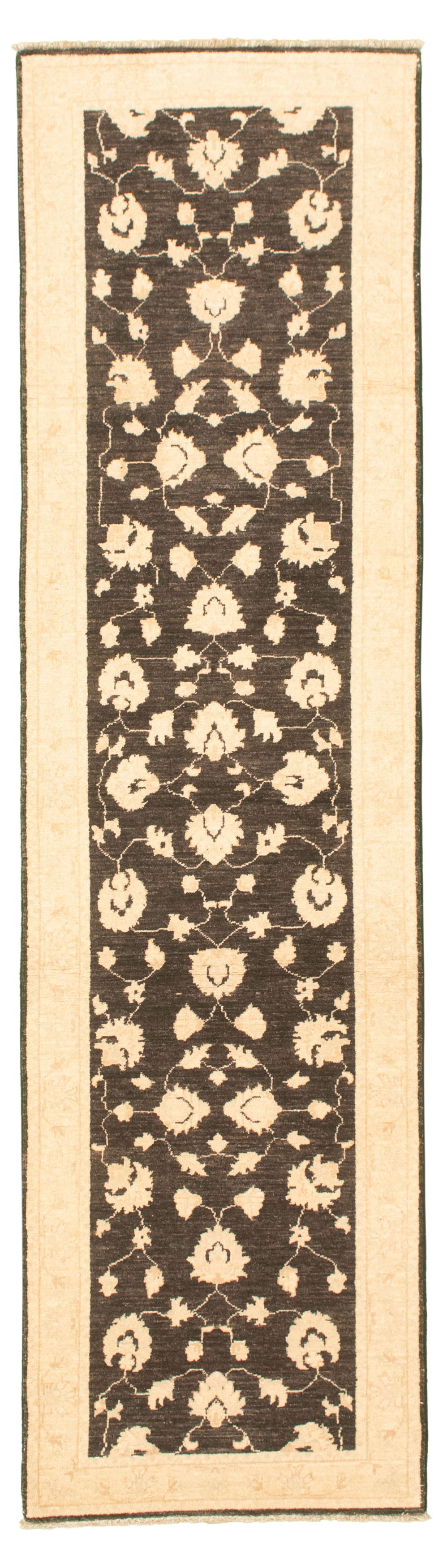 Hand-knotted Chobi Finest Black Wool Rug 2'8" x 9'8" Size: 2'8" x 9'8"  