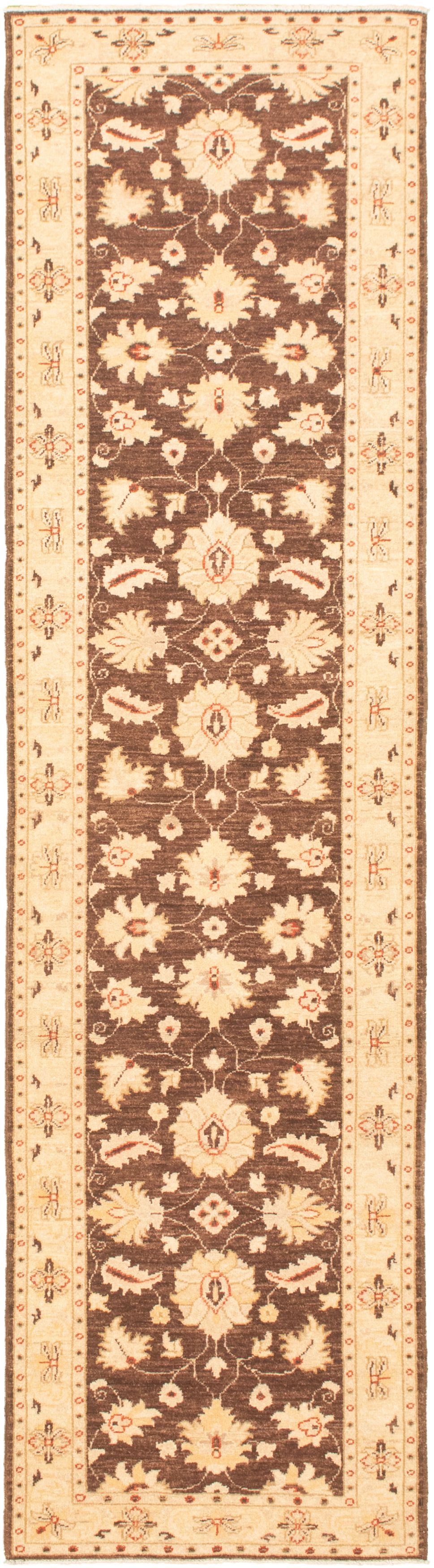 Hand-knotted Chobi Finest Dark Brown Wool Rug 2'8" x 10'3" Size: 2'8" x 10'3"  