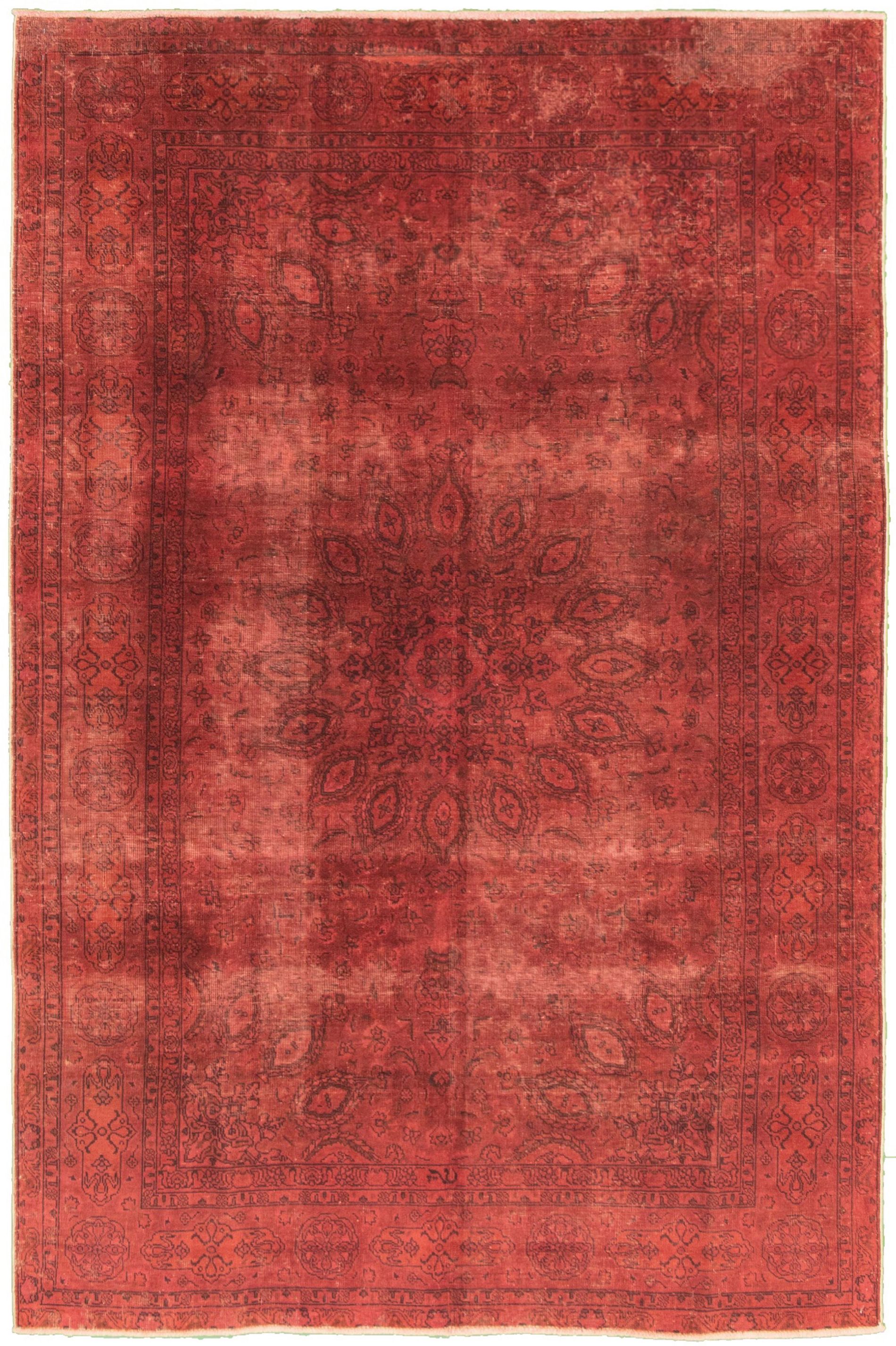 Hand-knotted Color Transition Maroon Wool Rug 6'4" x 9'5" Size: 6'4" x 9'5"  