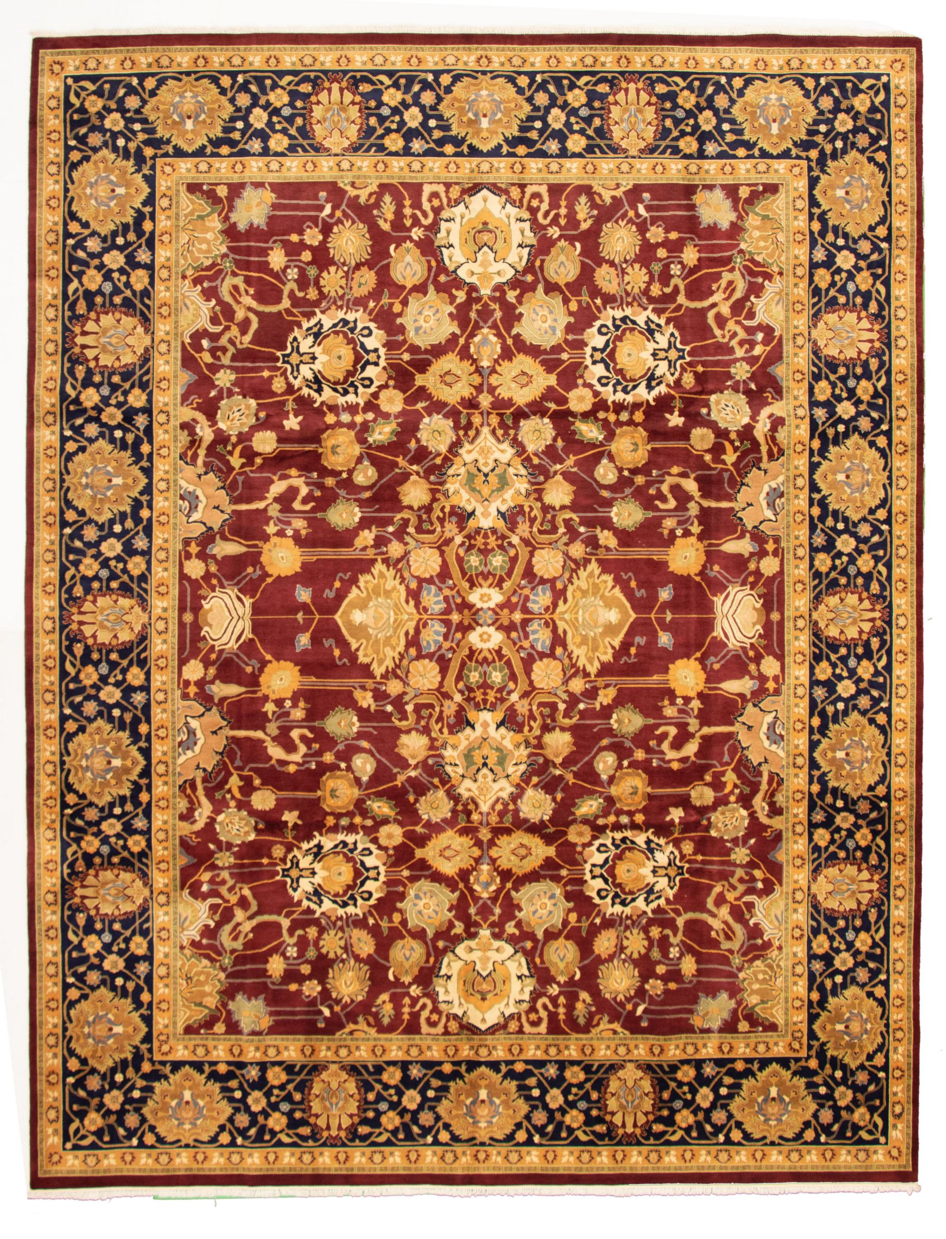Hand-knotted Pako Persian 18/20 Dark Red Wool Rug 8'1" x 10'0" Size: 8'1" x 10'0"  