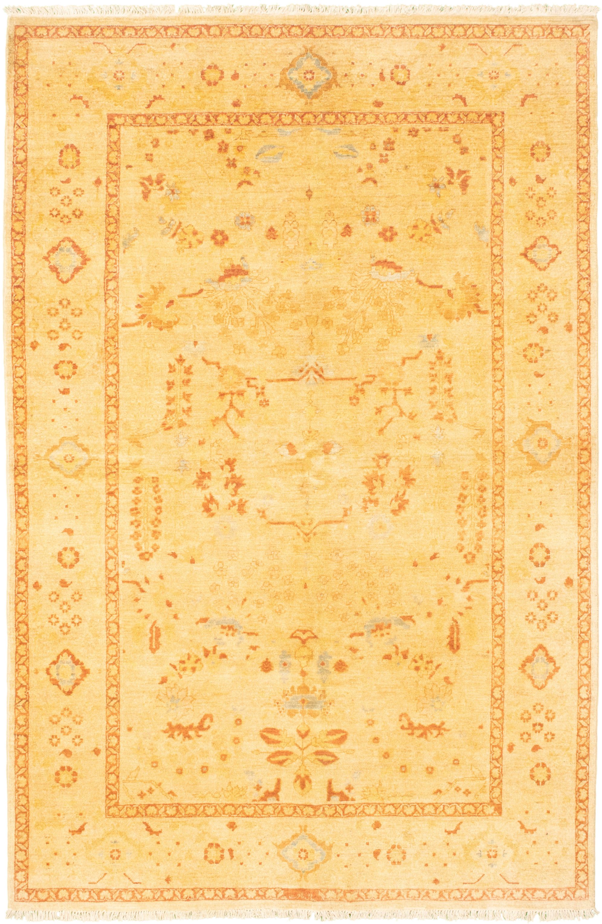 Hand-knotted Chobi Finest Light Brown Wool Rug 6'2" x 8'5" Size: 6'2" x 8'5"  