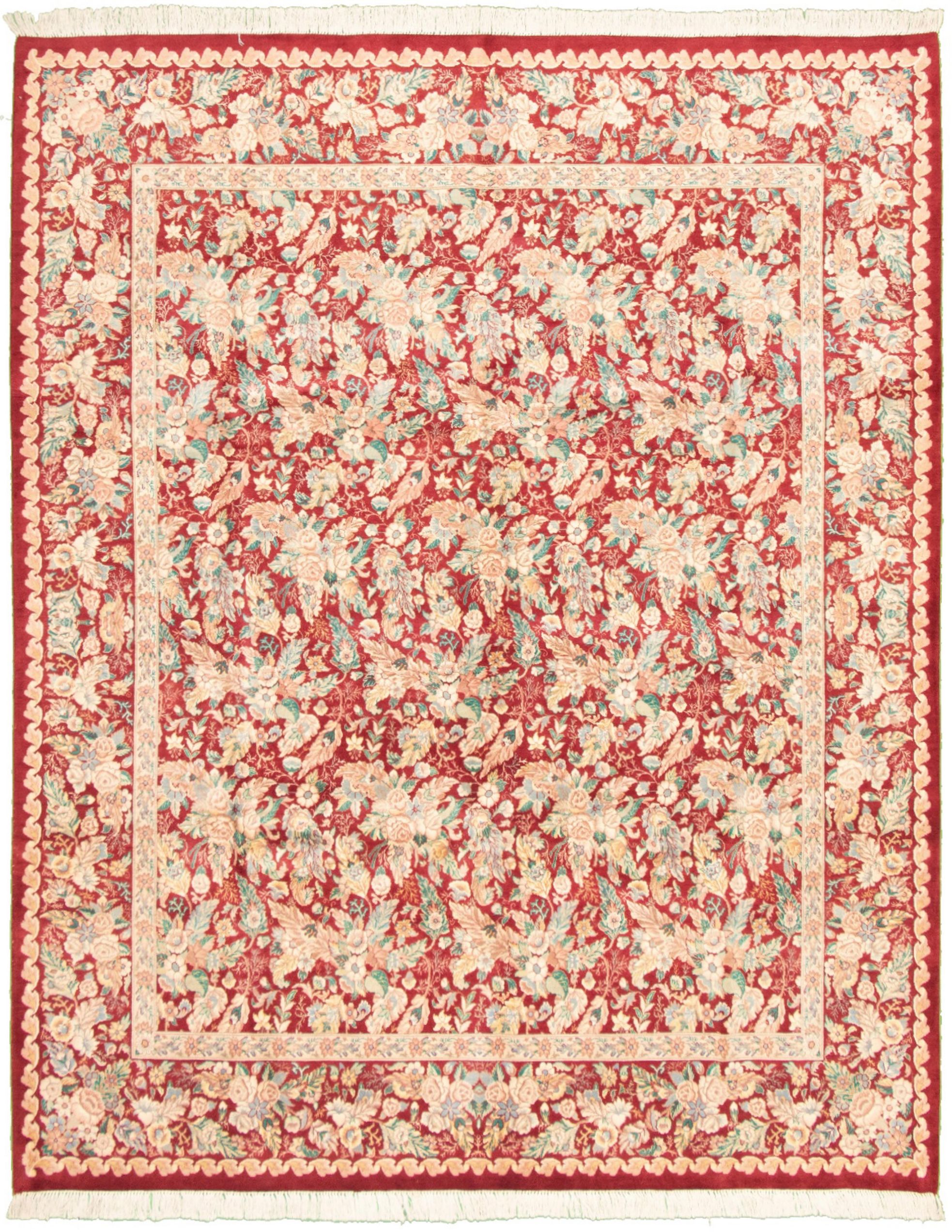 Hand-knotted Pako Persian 18/20 Dark Red Wool Rug 8'0" x 10'0" Size: 8'0" x 10'0"  