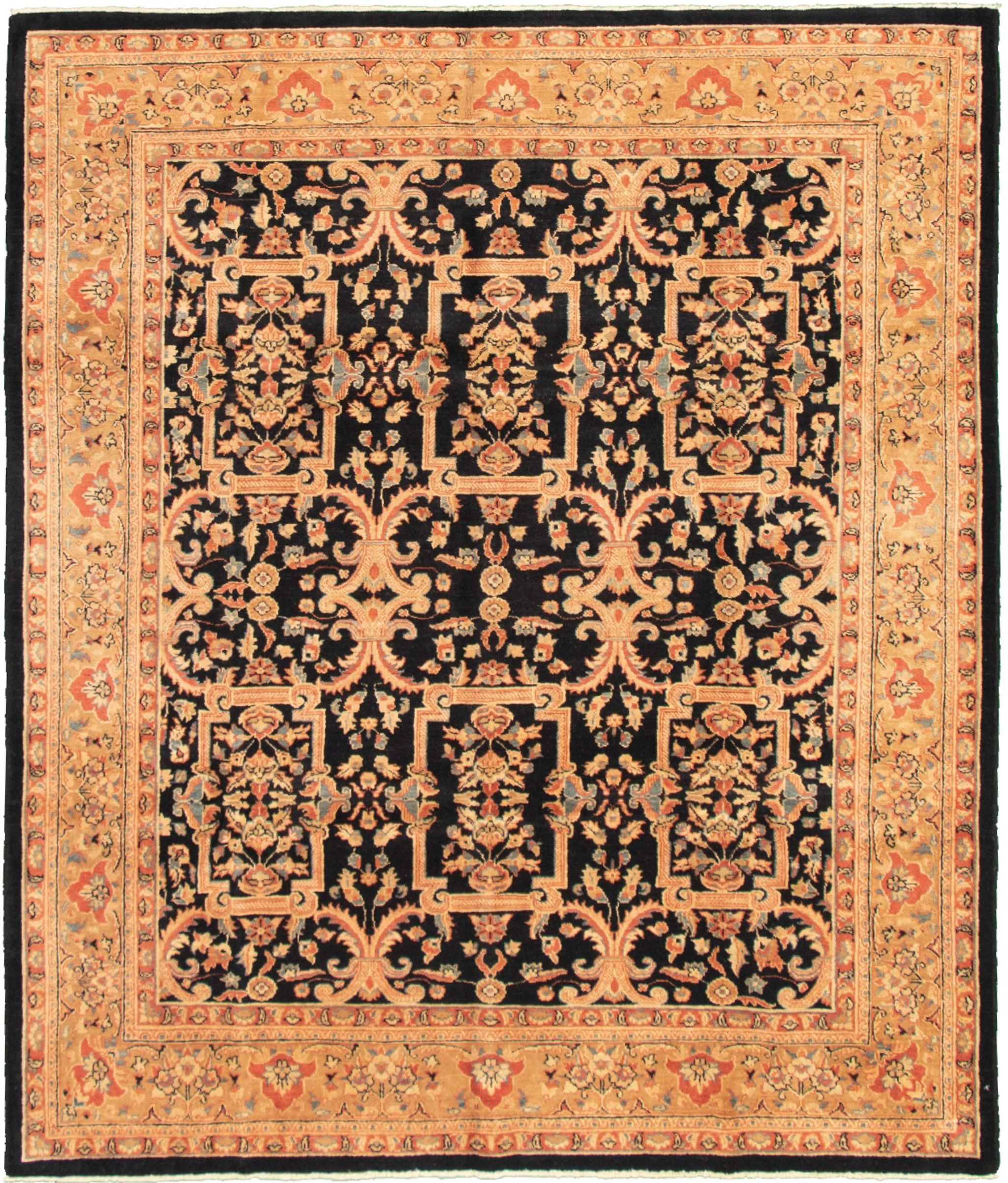Hand-knotted Chobi Finest Black Wool Rug 8'1" x 10'0" Size: 8'1" x 10'0"  