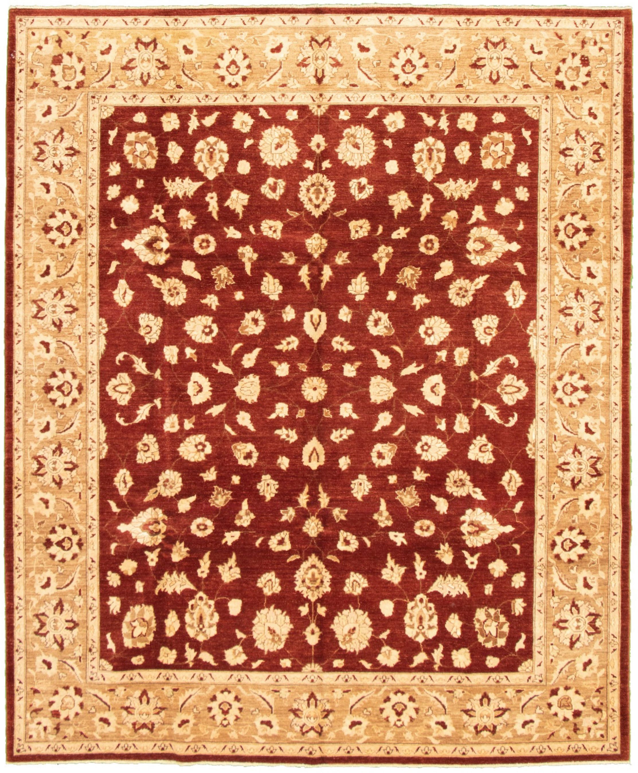 Hand-knotted Peshawar Oushak Dark Copper Wool Rug 8'2" x 9'10"  Size: 8'2" x 9'10"  
