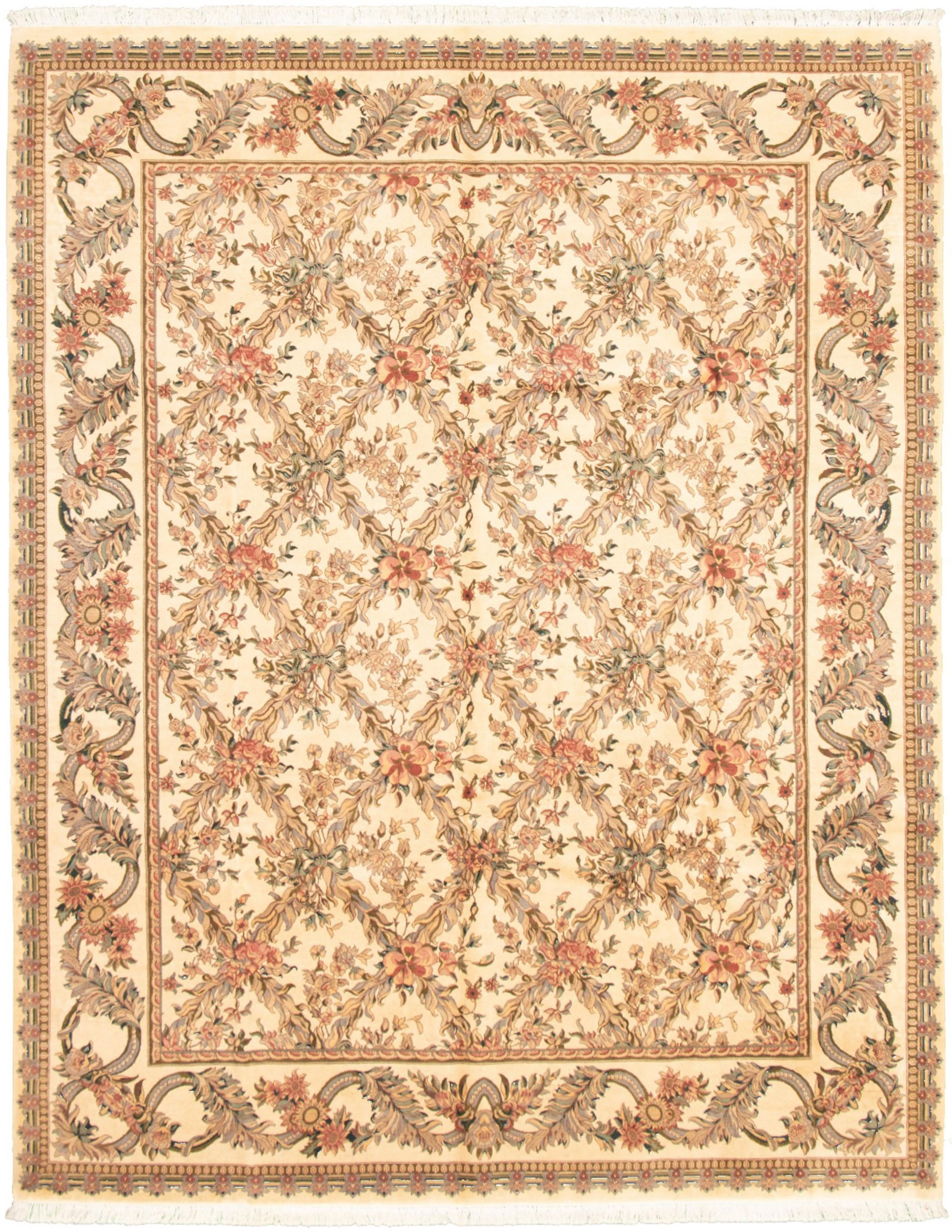 Hand-knotted Pako Persian 18/20 Ivory Wool Rug 8'0" x 10'3"  Size: 8'0" x 10'3"  
