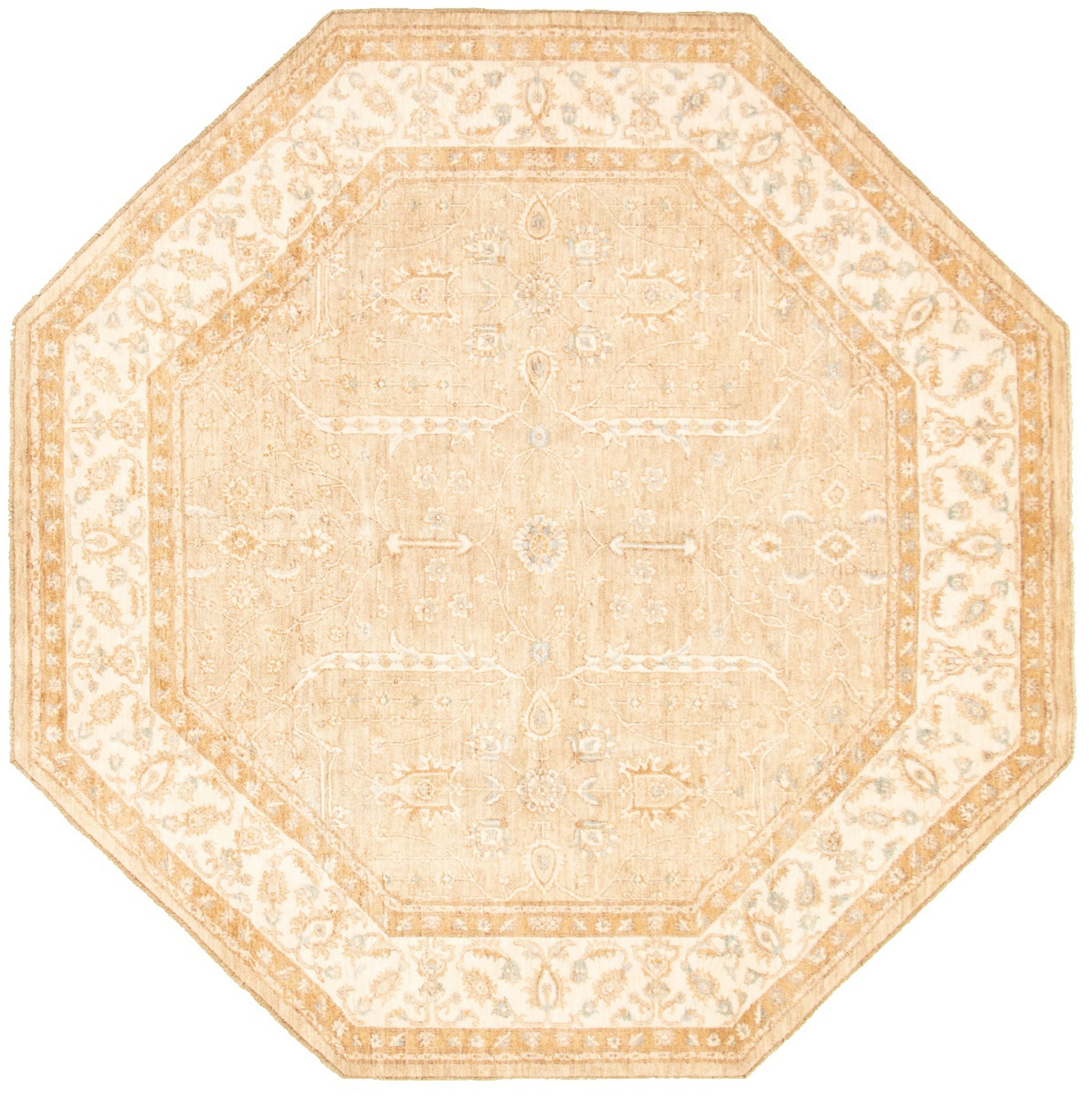 Hand-knotted Chobi Twisted Beige Wool Rug 8'1" x 8'1" Size: 8'1" x 8'1"  