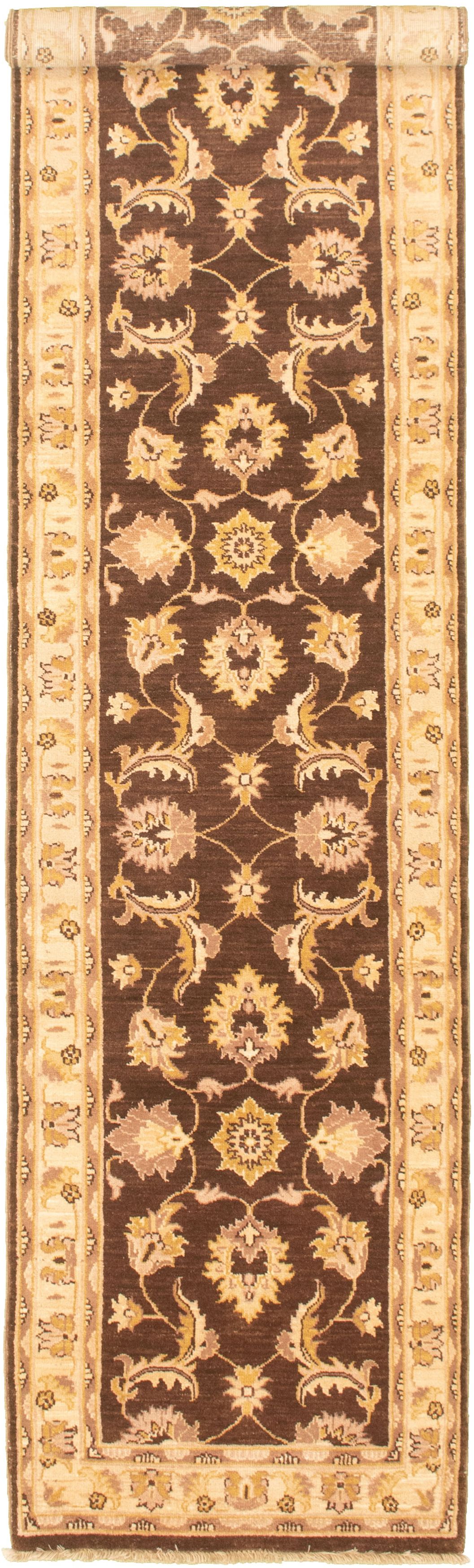Hand-knotted Chobi Finest Brown Wool Rug 2'6" x 11'7" Size: 2'6" x 11'7"  