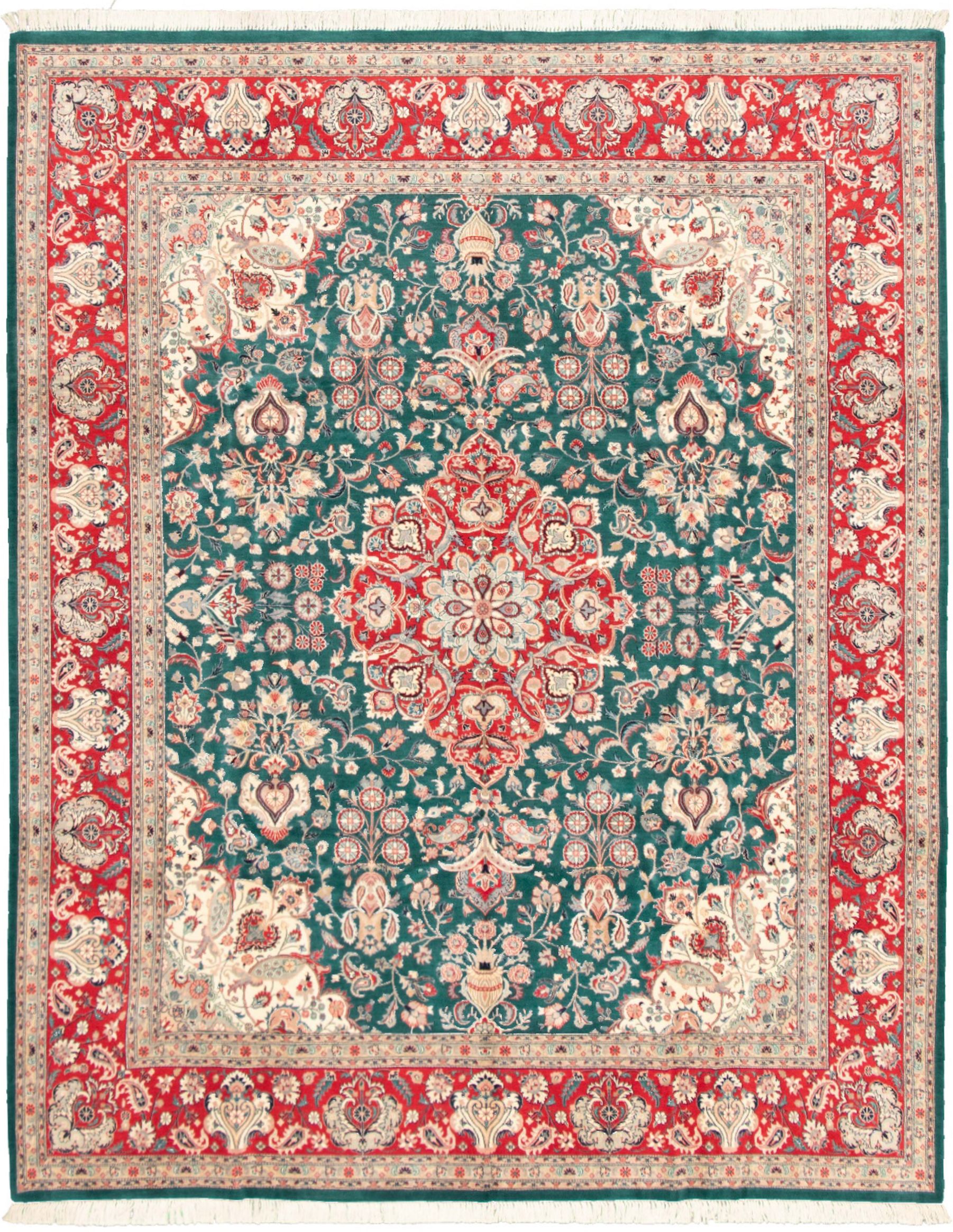 Hand-knotted Pako Persian 18/20 Teal Wool Rug 8'3" x 10'3" Size: 8'3" x 10'3"  