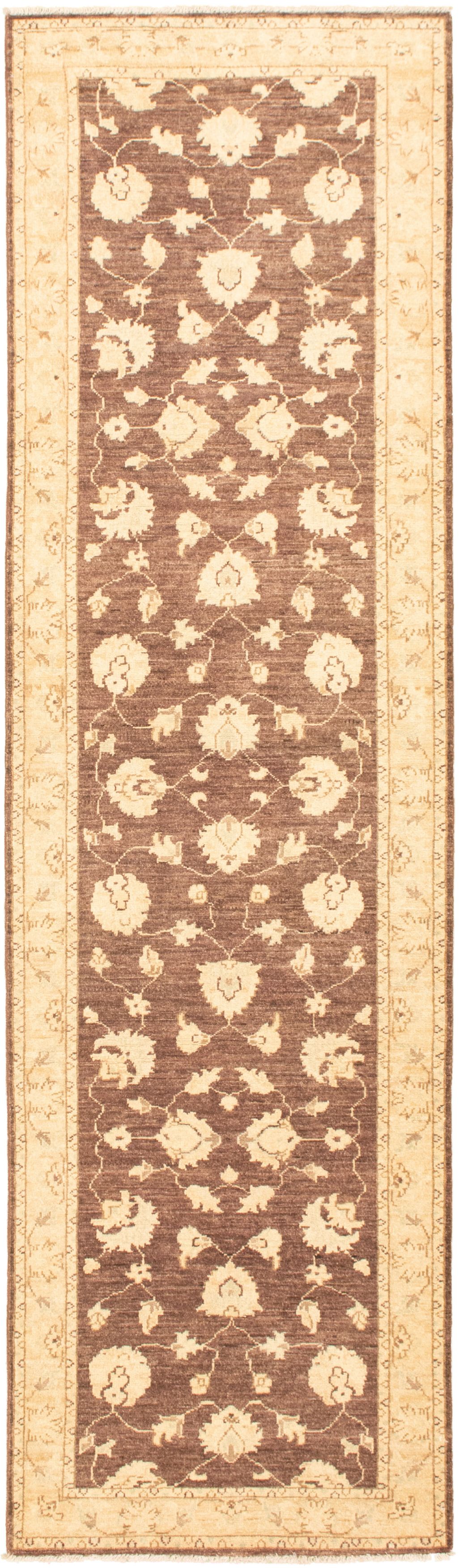 Hand-knotted Chobi Finest Brown Wool Rug 2'6" x 9'10" Size: 2'6" x 9'10"  