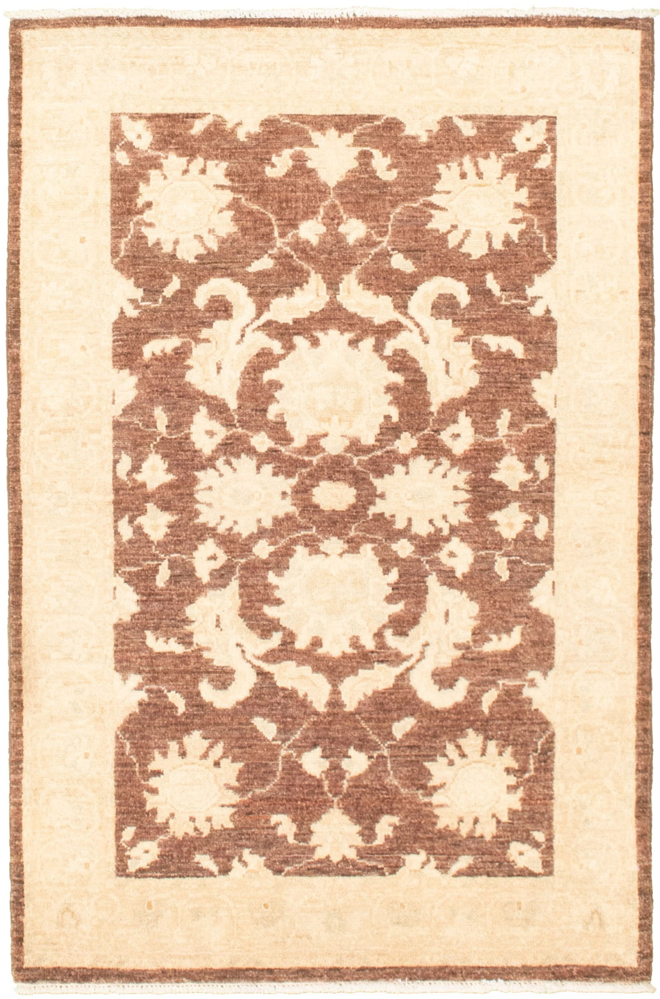 Hand-knotted Chobi Finest Brown Wool Rug 2'10" x 4'8" Size: 2'10" x 4'8"  