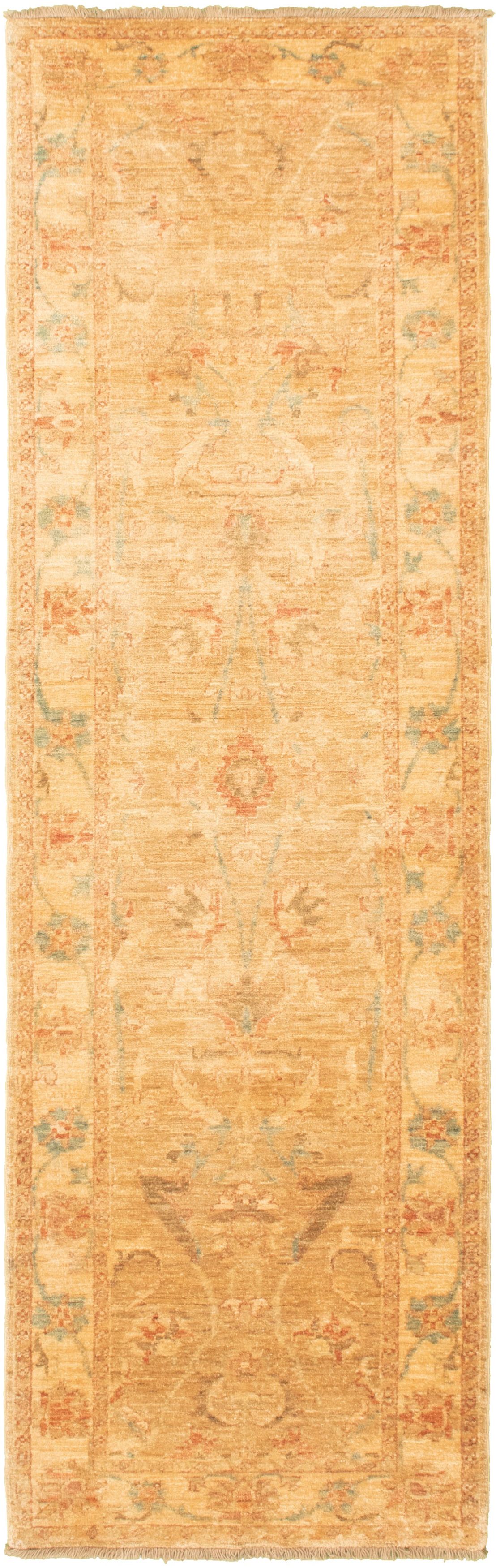 Hand-knotted Chobi Finest Light Brown Wool Rug 2'6" x 10'0" Size: 2'6" x 10'0"  