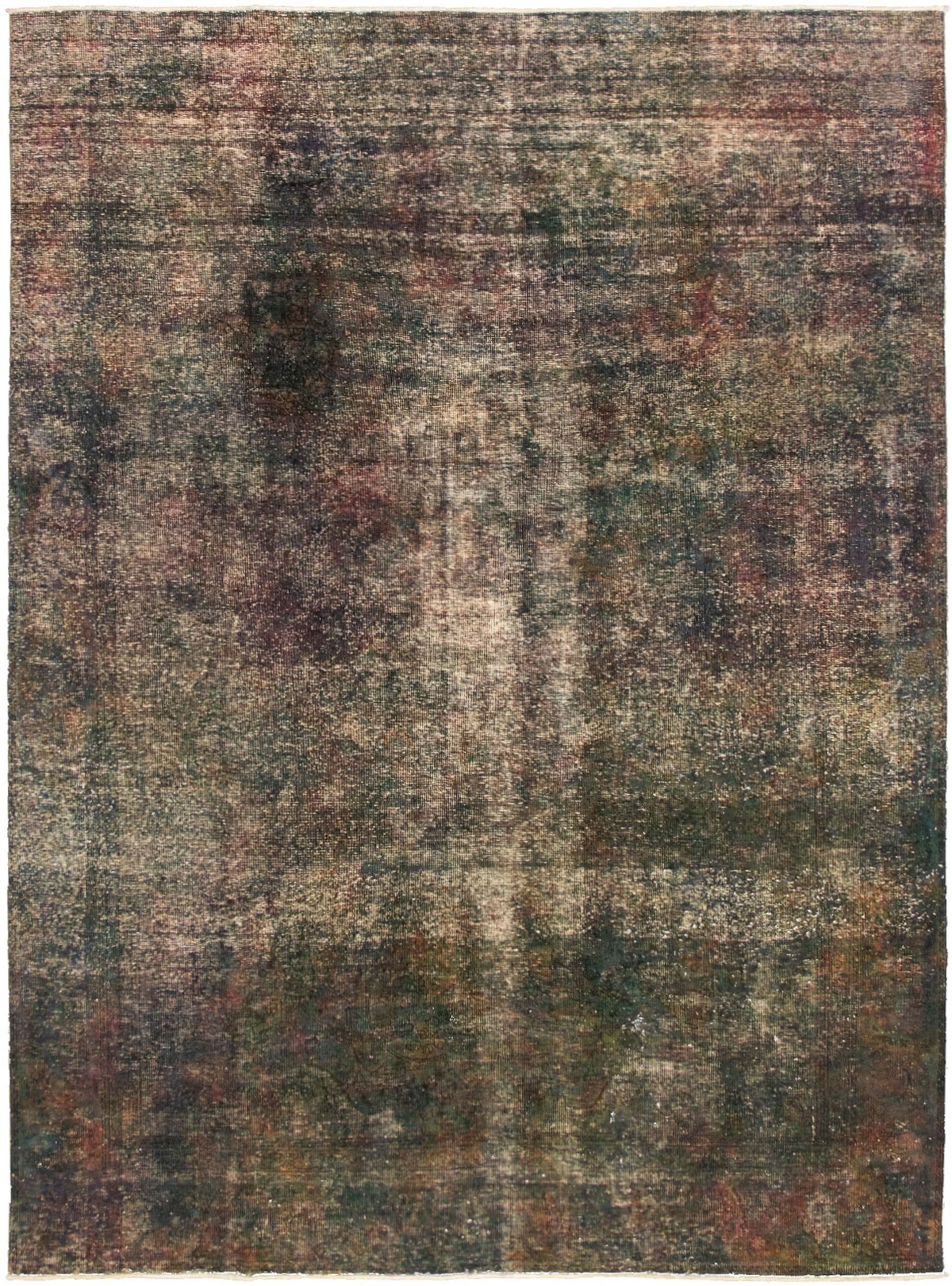 Hand-knotted Color Transition Black Wool Rug 8'0" x 11'0" Size: 8'0" x 11'0"  