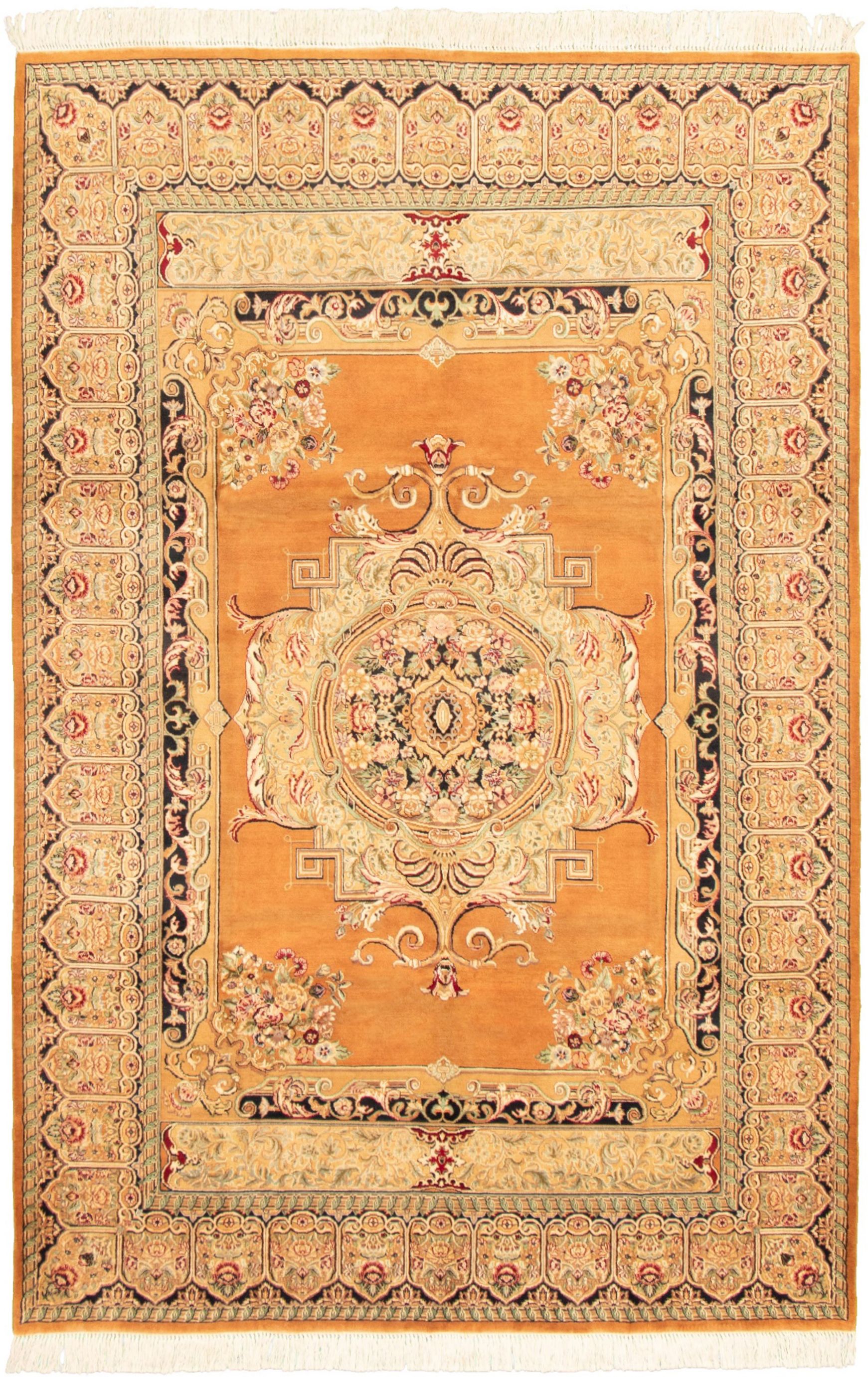 Hand-knotted Pako Persian 18/20 Light Brown Wool Rug 6'0" x 9'1" Size: 6'0" x 9'1"  