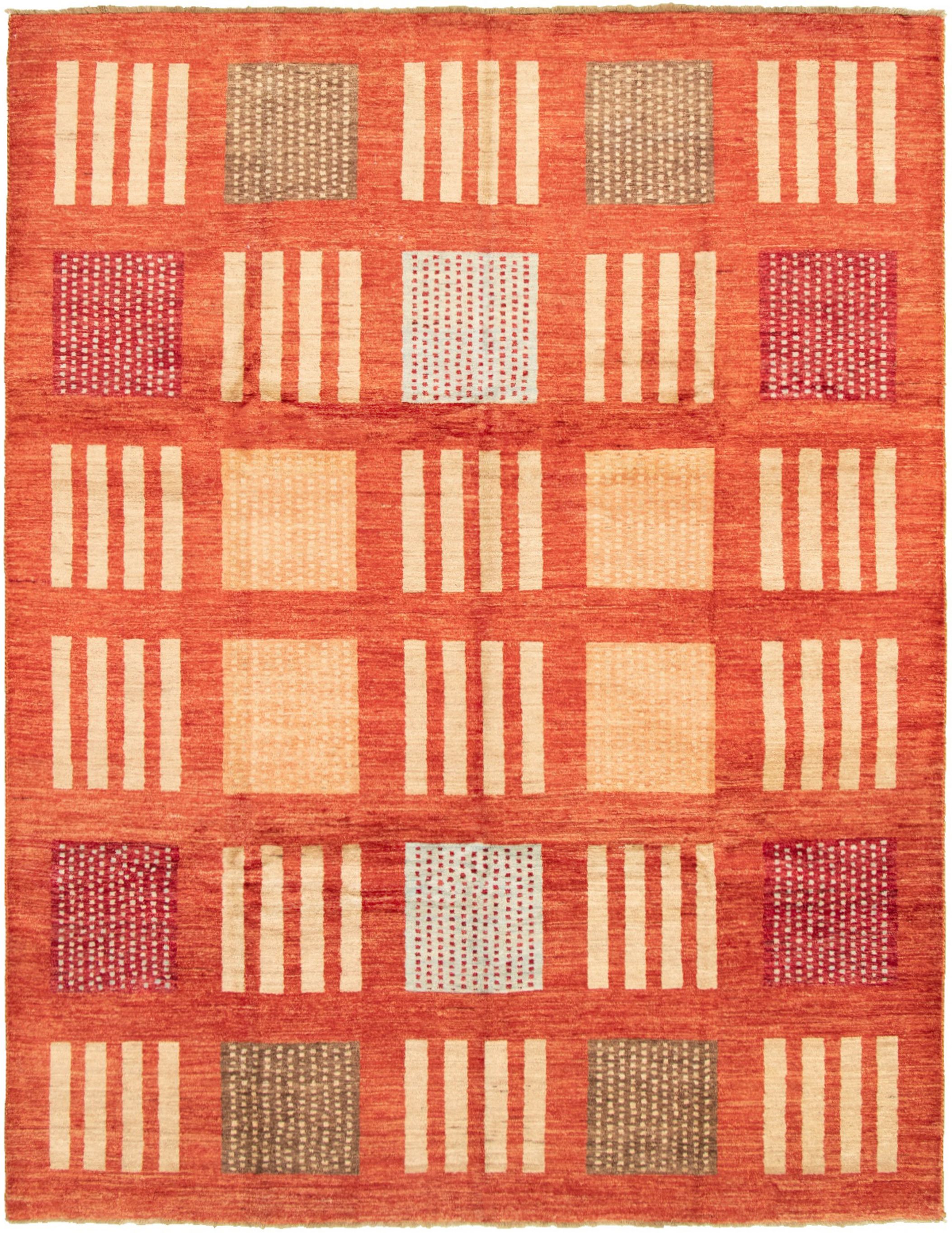 Hand-knotted Peshawar Ziegler Red Wool Rug 8'2" x 10'8" Size: 8'2" x 10'8"  