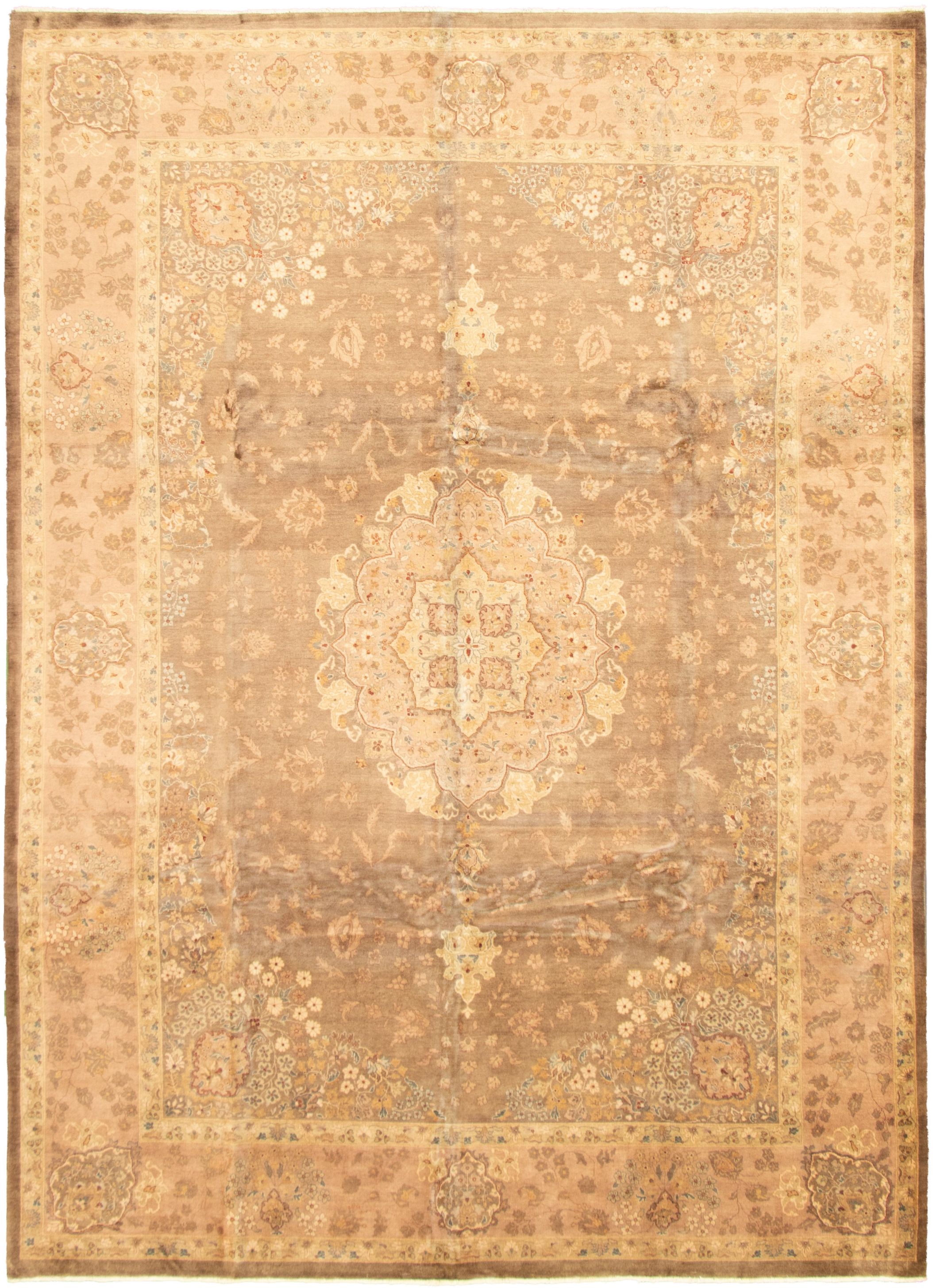 Hand-knotted Pako Persian 18/20 Brown Wool Rug 9'2" x 12'6" Size: 9'2" x 12'6"  