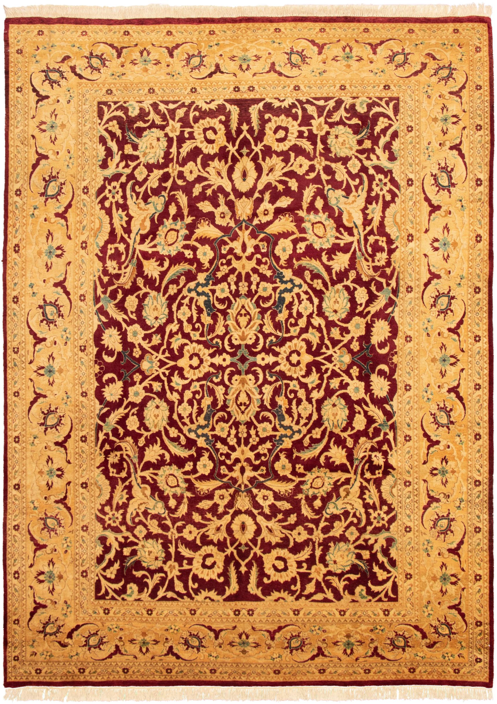 Hand-knotted Pako Persian 18/20 Dark Red Wool Rug 8'9" x 12'2" Size: 8'9" x 12'2"  