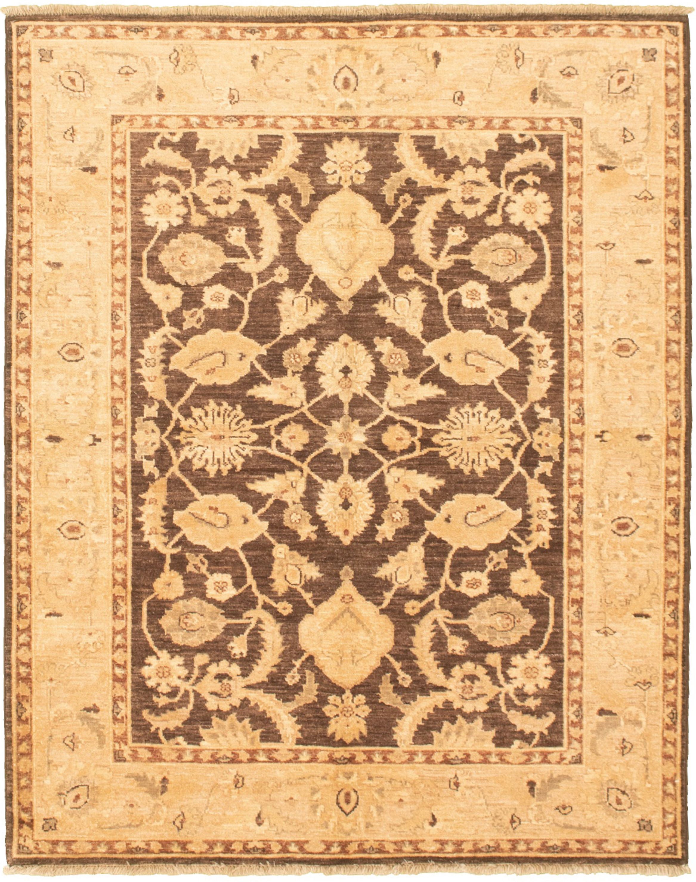 Hand-knotted Chobi Finest Dark Brown Wool Rug 5'0" x 6'7"  Size: 5'0" x 6'7"  