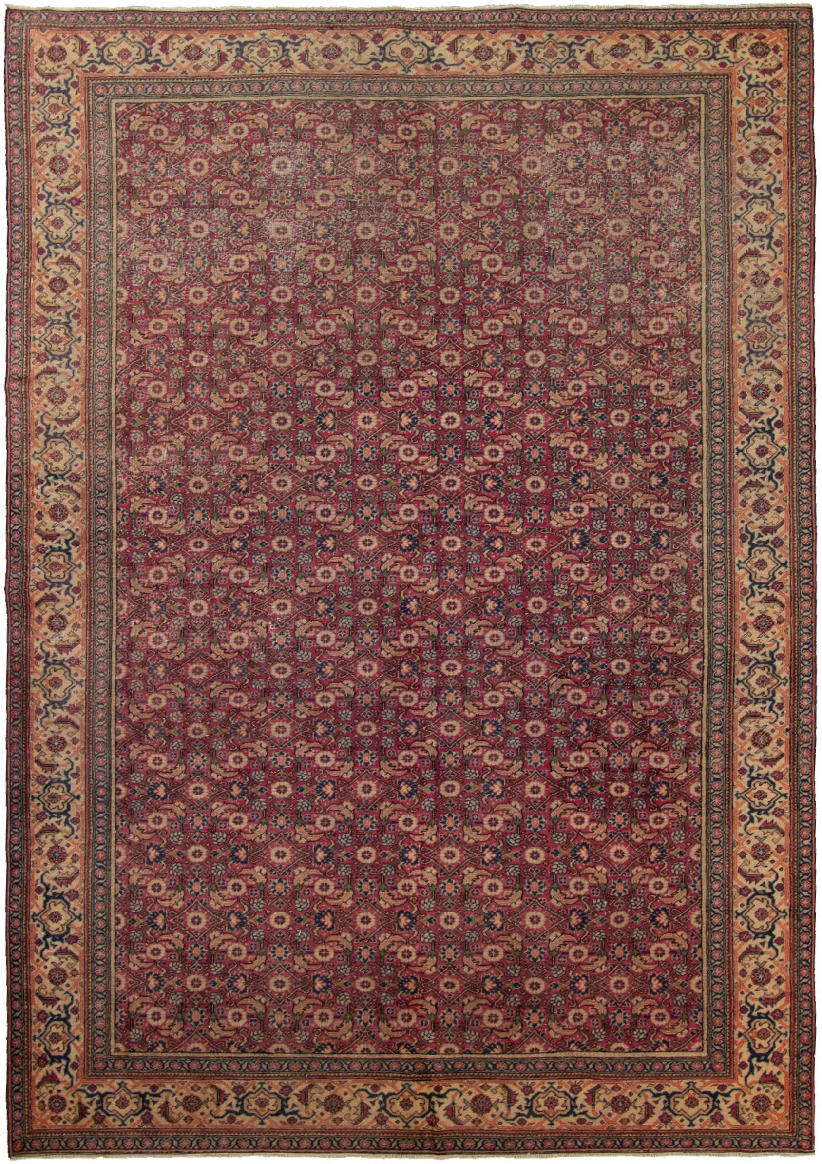 Hand-knotted Keisari Vintage Ivory, Red  Rug 6'5" x 9'6" Size: 6'5" x 9'6"  