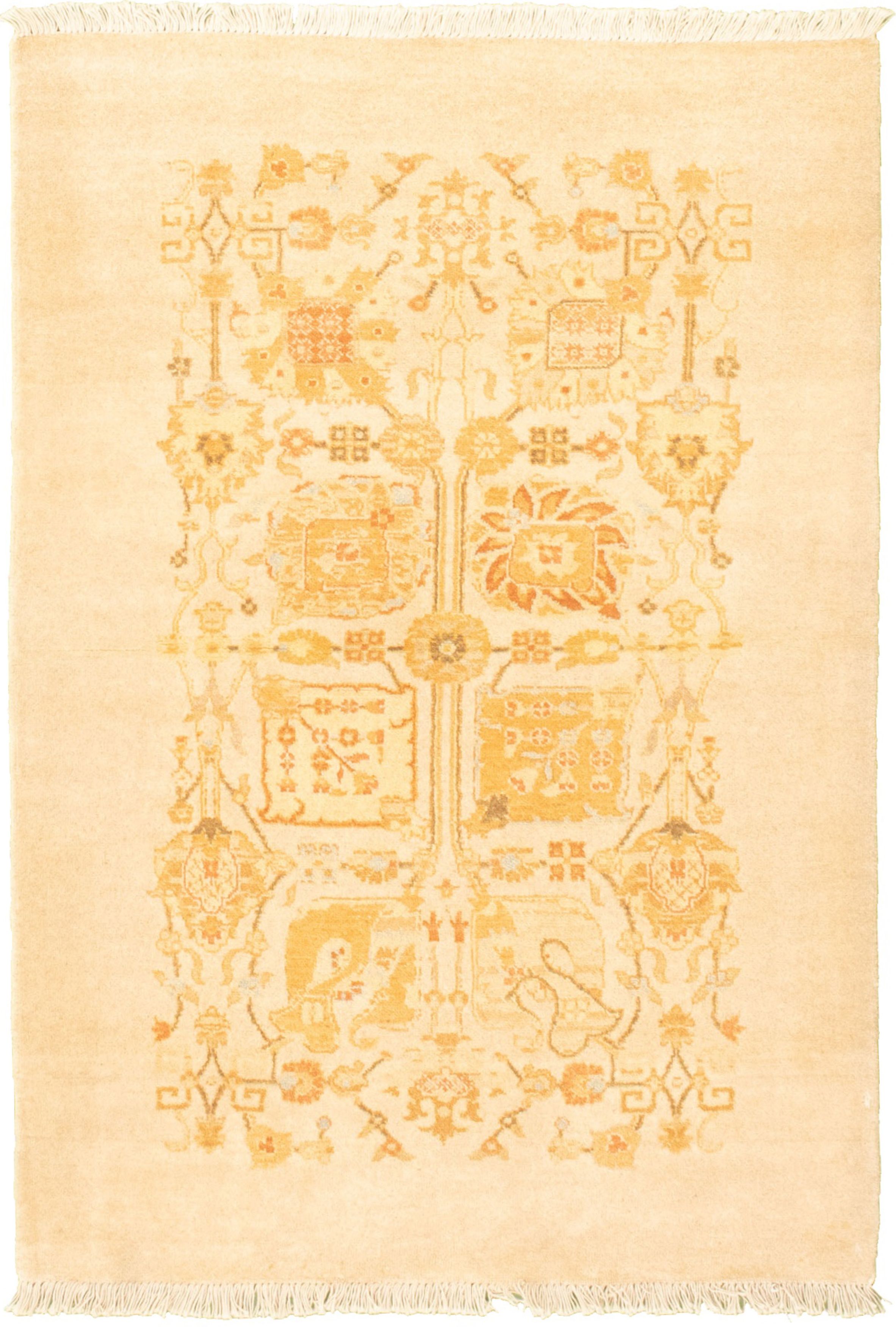 Hand-knotted Pako Persian 18/20 Cream Wool Rug 3'0" x 4'7" Size: 3'0" x 4'7"  