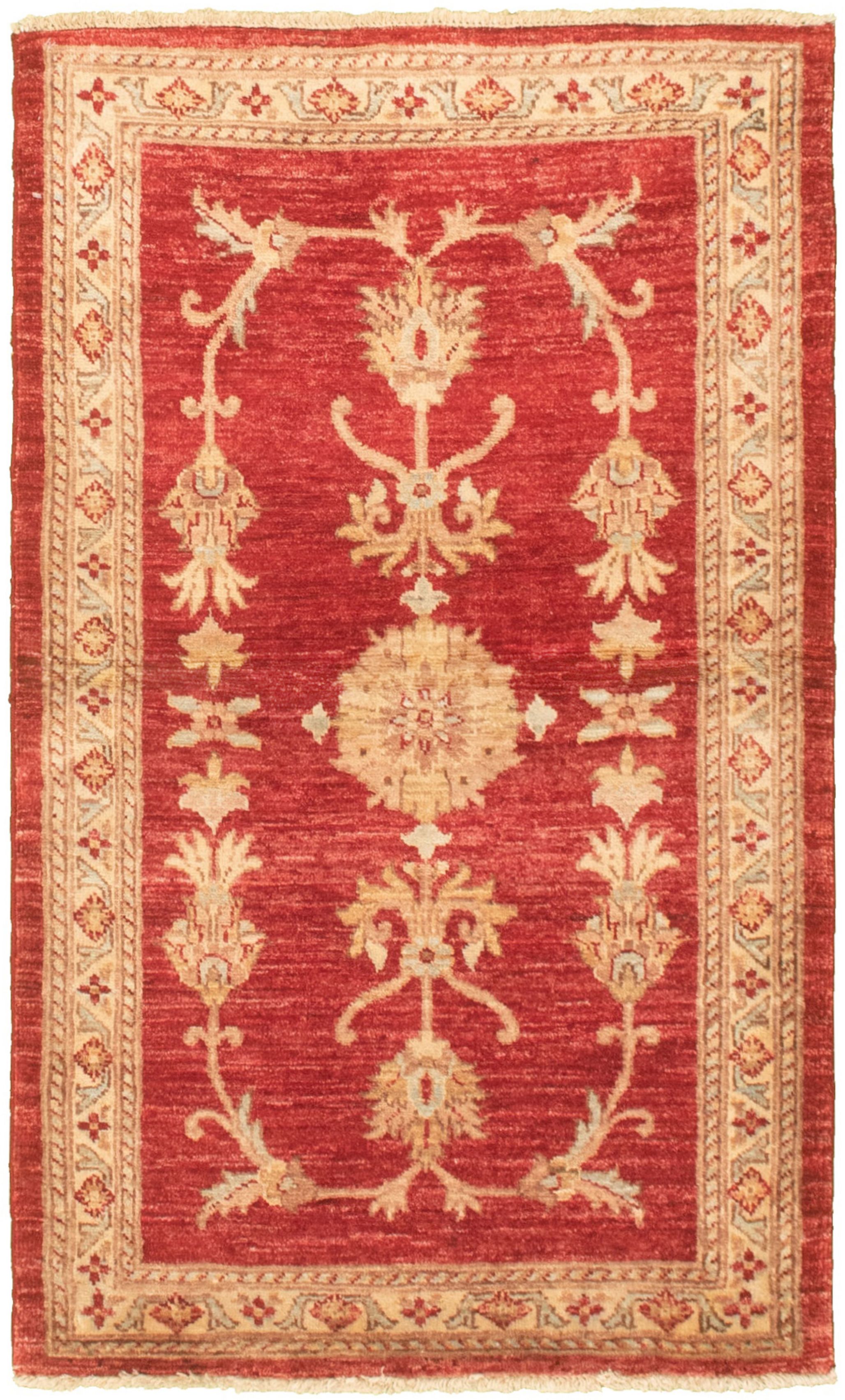 Hand-knotted Chobi Finest Burgundy Wool Rug 2'9" x 4'8" Size: 2'9" x 4'8"  