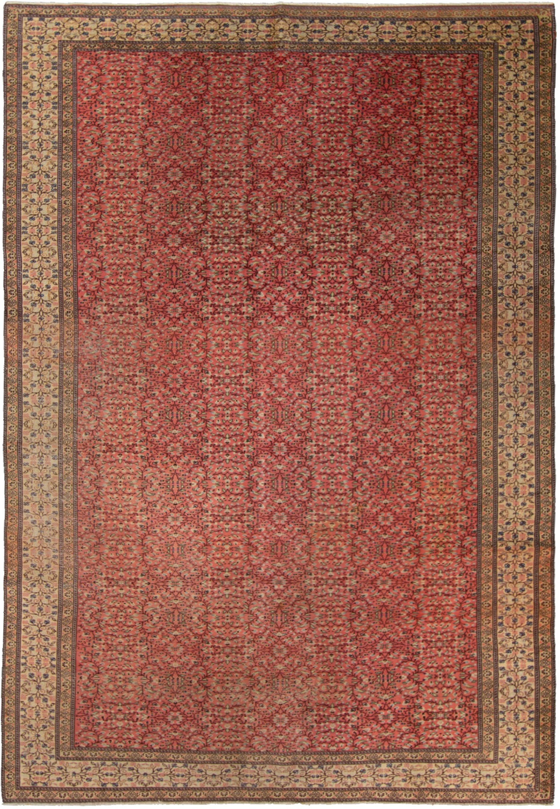 Hand-knotted Keisari Vintage Ivory, Pink  Rug 6'4" x 9'6"  Size: 6'4" x 9'6"  