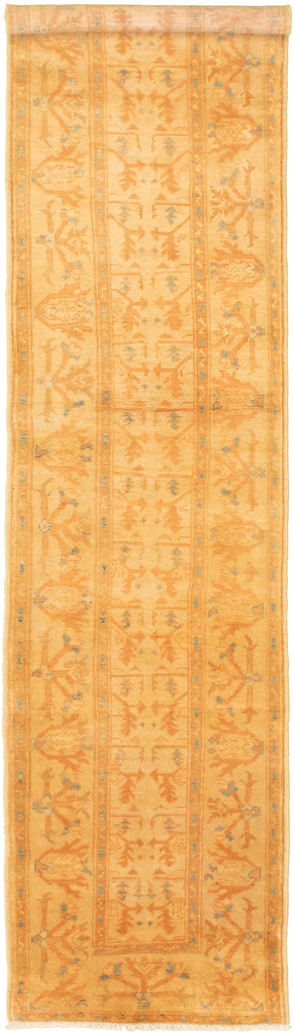 Hand-knotted Chobi Twisted Light Brown Wool Rug 2'2" x 10'8" Size: 2'2" x 10'8"  