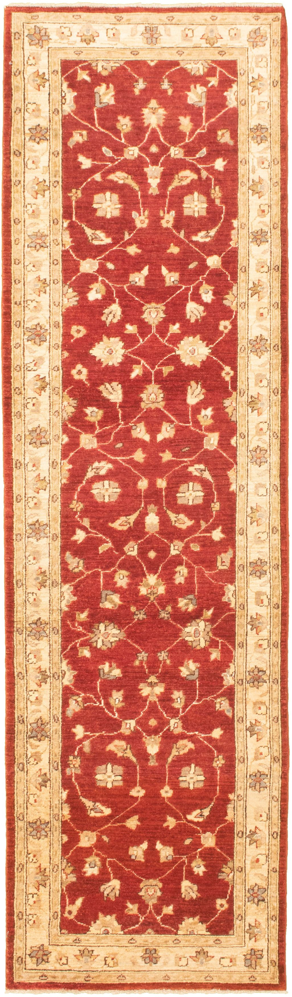 Hand-knotted Chobi Finest Burgundy Wool Rug 2'8" x 9'10" Size: 2'8" x 9'10"  