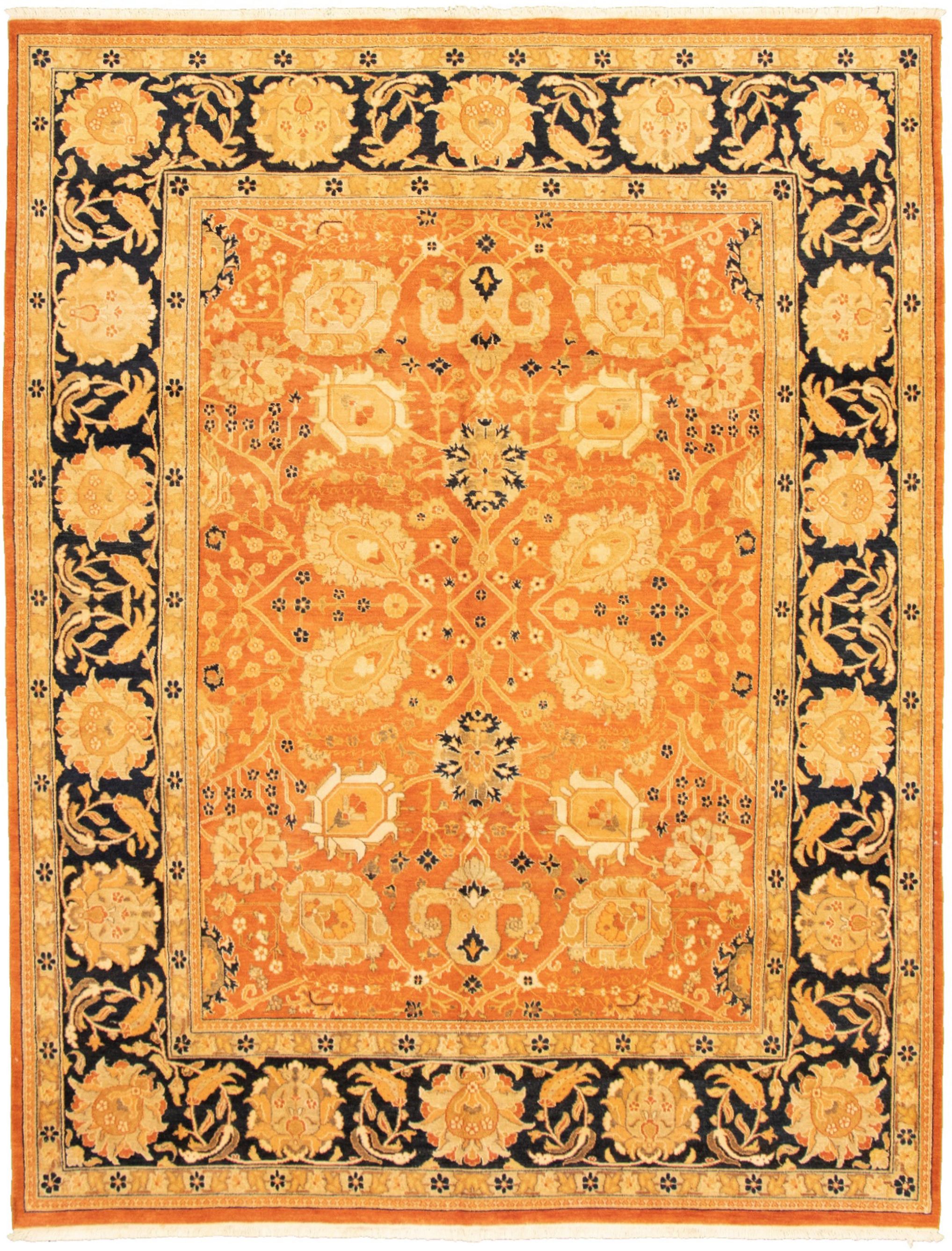 Hand-knotted Peshawar Oushak Copper Wool Rug 7'9" x 10'1" Size: 7'9" x 10'1"  