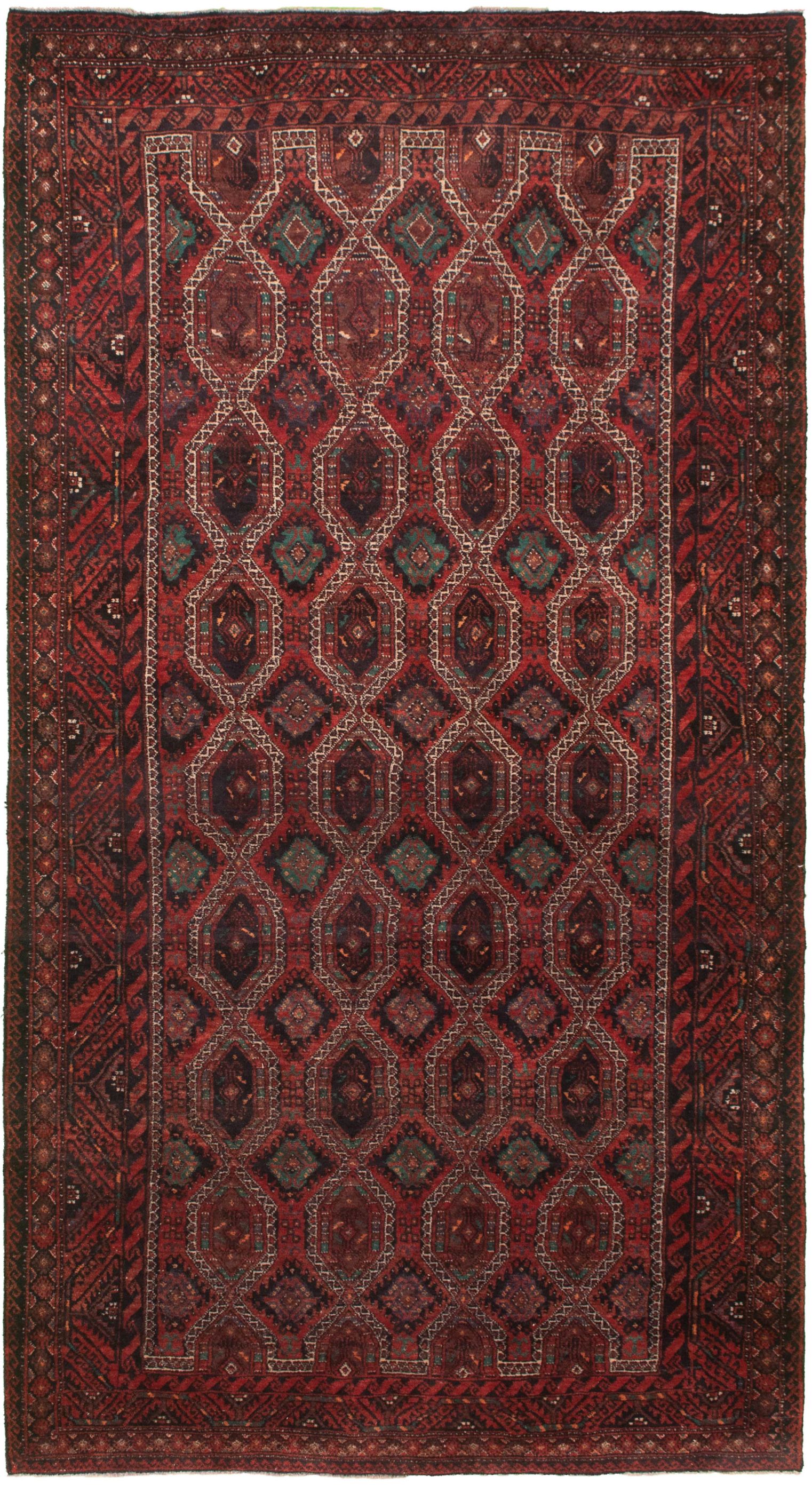 Hand-knotted Authentic Turkish Dark Red Wool Rug 5'3" x 9'10" Size: 5'3" x 9'10"  