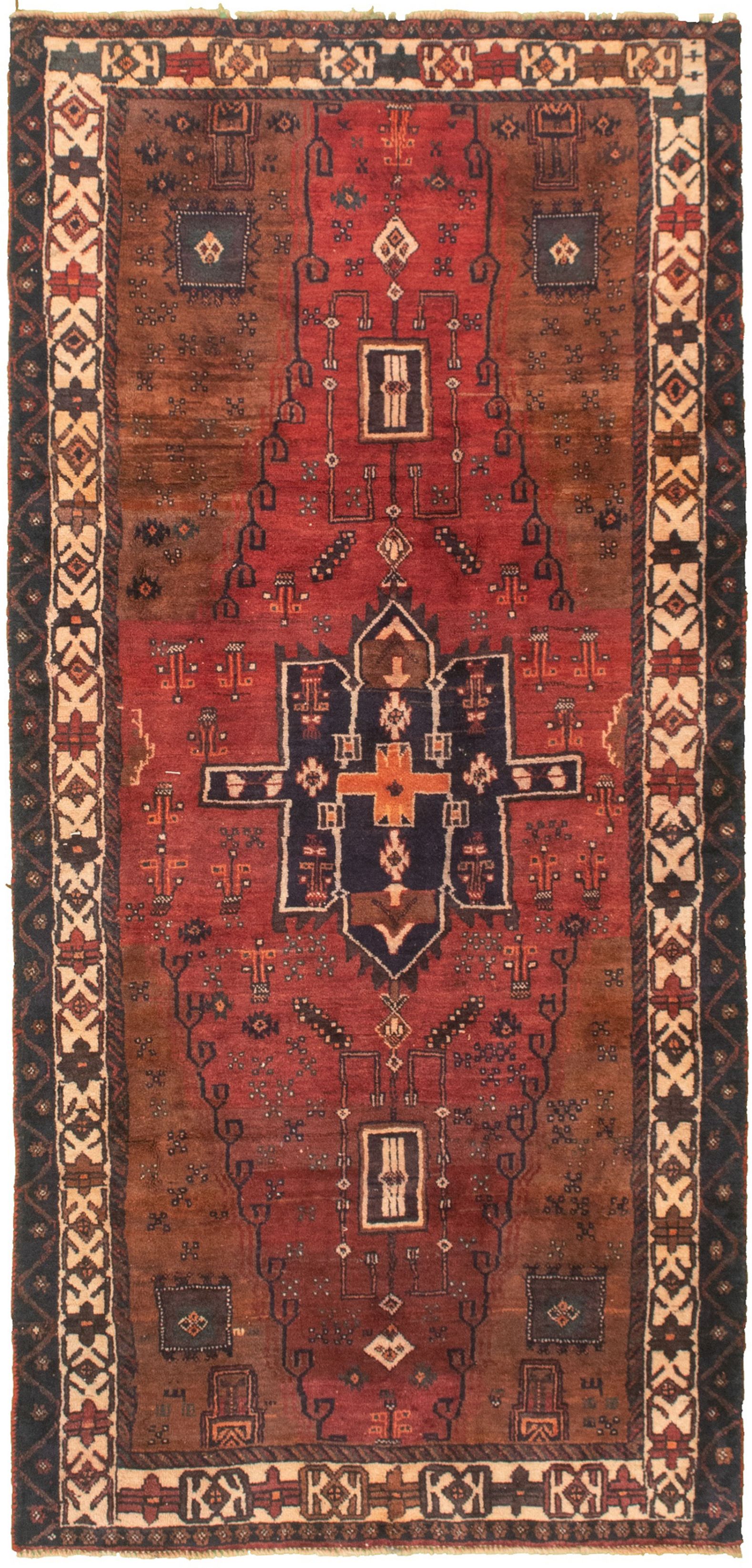 Hand-knotted Authentic Turkish Dark Copper Wool Rug 3'6" x 7'7" Size: 3'6" x 7'7"  