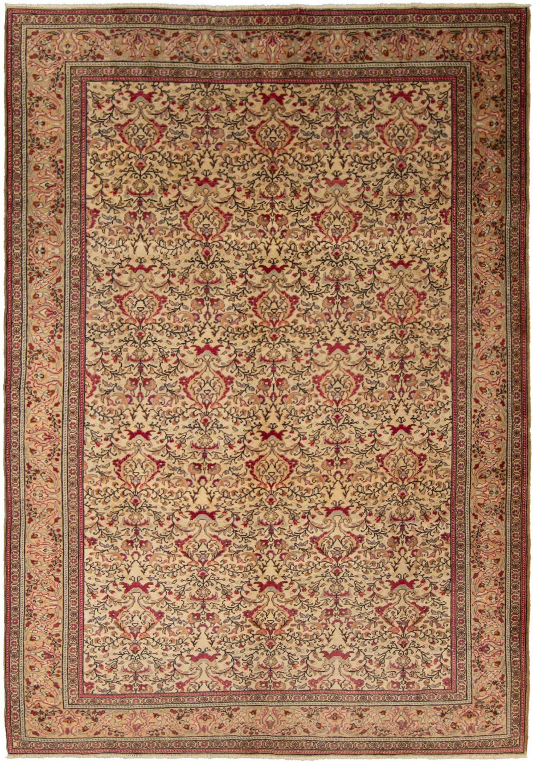 Hand-knotted Keisari Vintage Ivory, Red  Rug 6'5" x 9'7" Size: 6'5" x 9'7"  