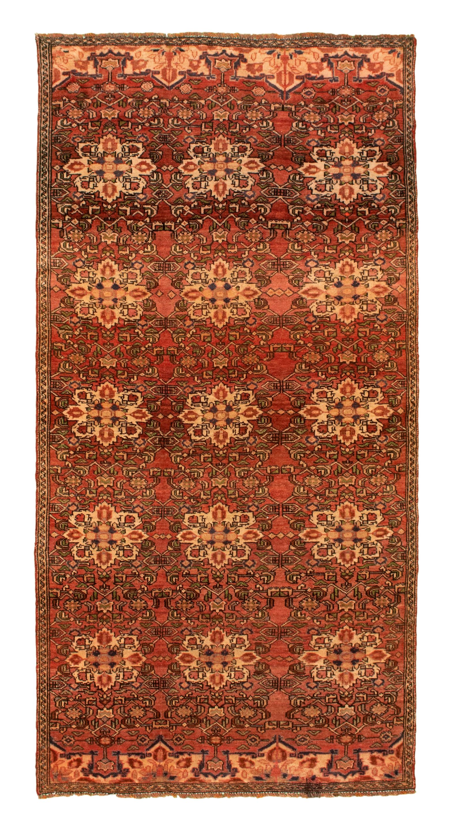 Hand-knotted Authentic Turkish Copper Wool Rug 4'0" x 8'3" Size: 4'0" x 8'3"  
