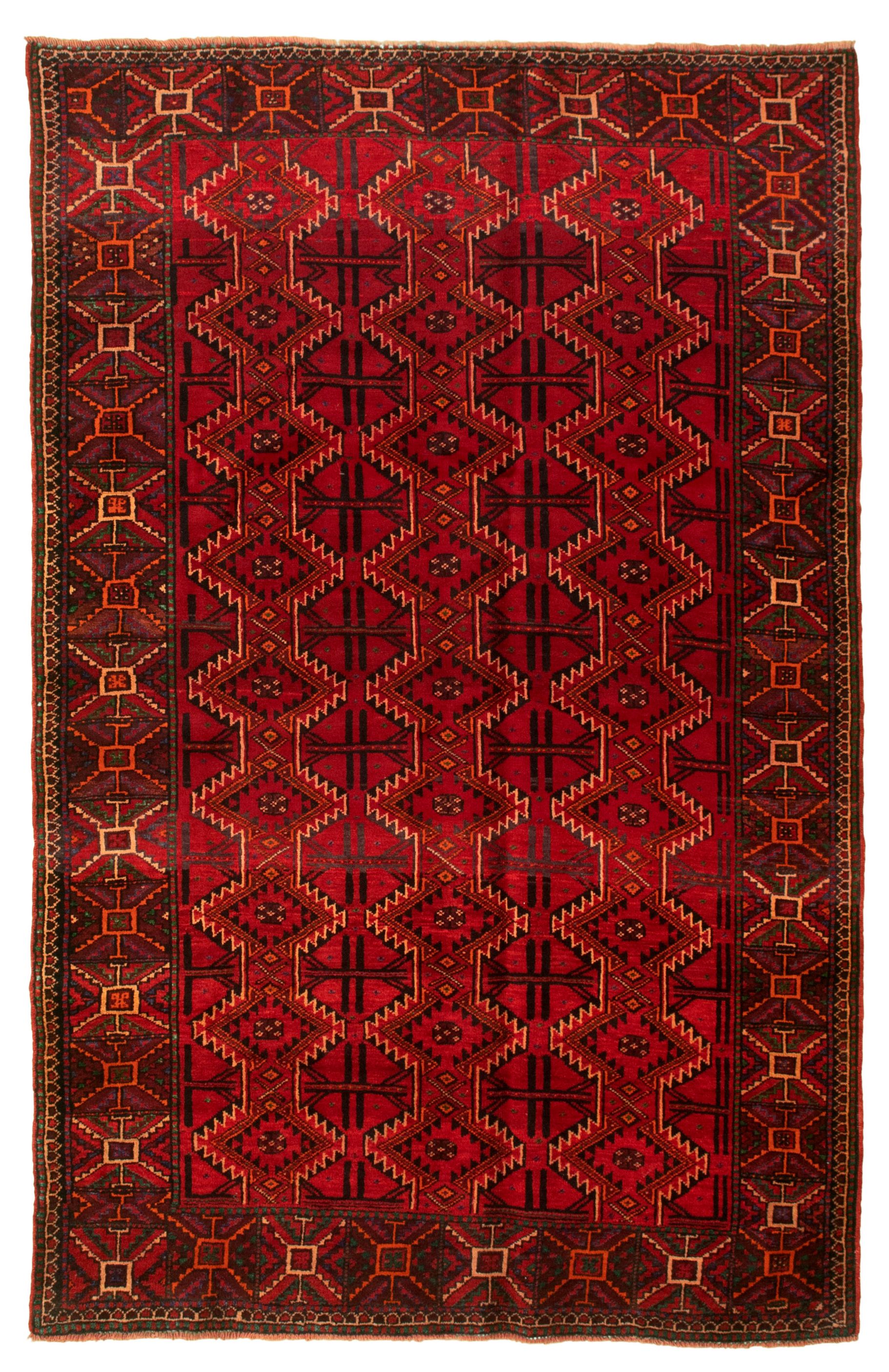 Hand-knotted Authentic Turkish Dark Red Wool Rug 4'11" x 8'0" Size: 4'11" x 8'0"  