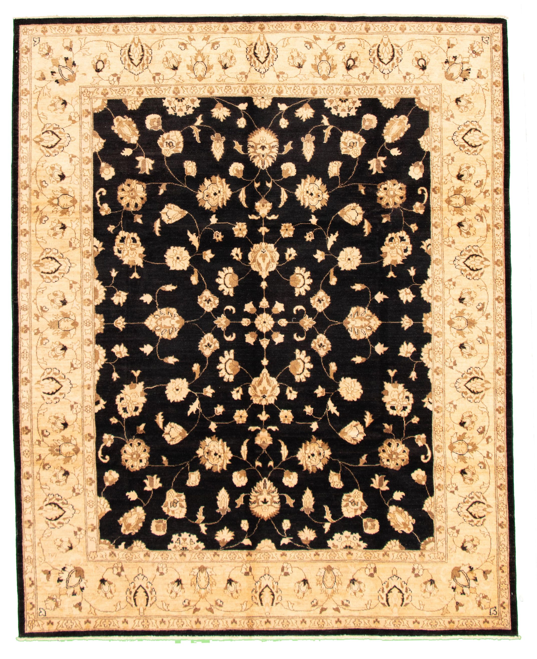 Hand-knotted Chobi Finest Black Wool Rug 8'3" x 10'0" Size: 8'3" x 10'0"  