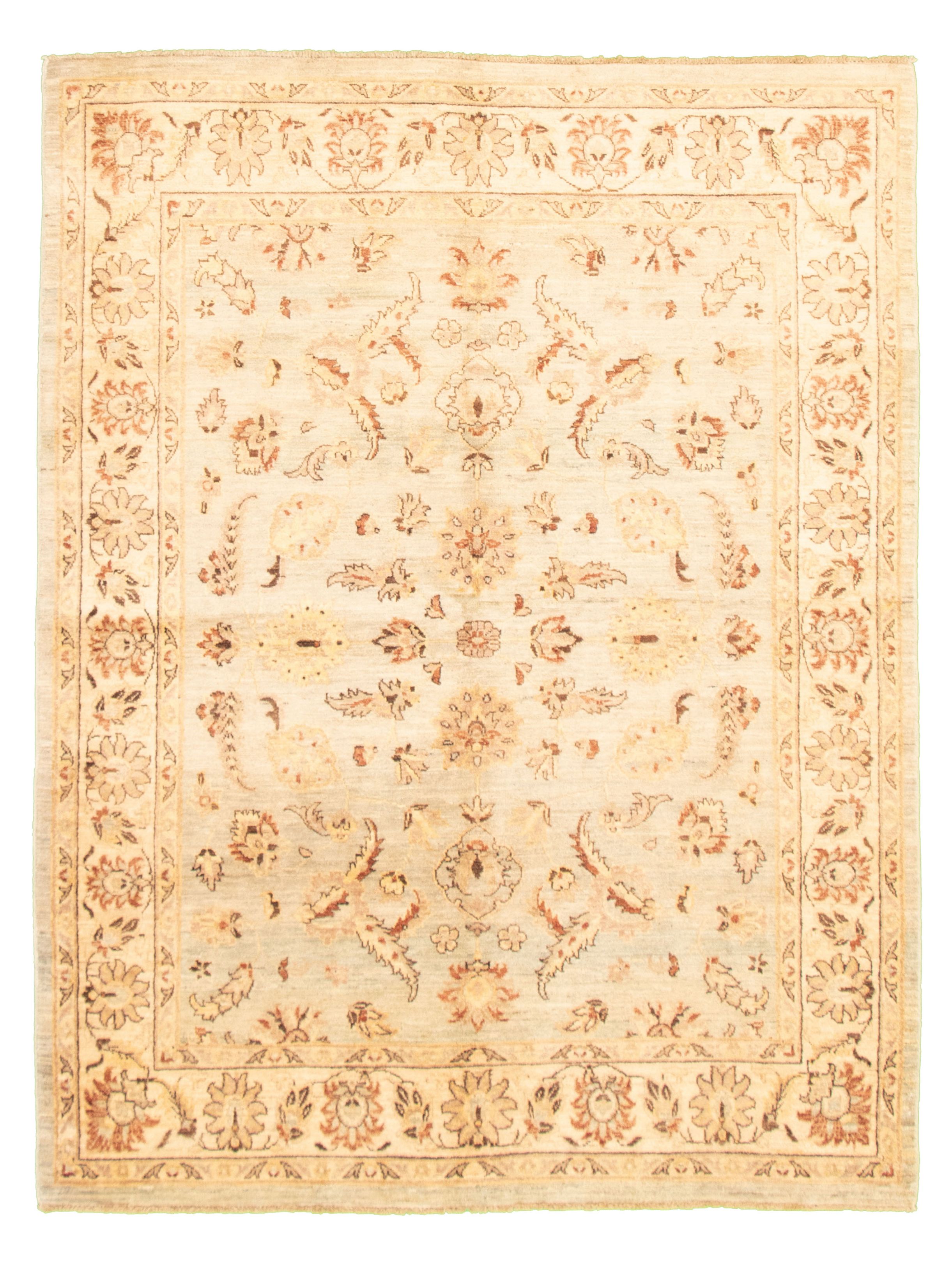 Hand-knotted Chobi Twisted Light Grey Wool Rug 6'6" x 8'7" Size: 6'6" x 8'7"  