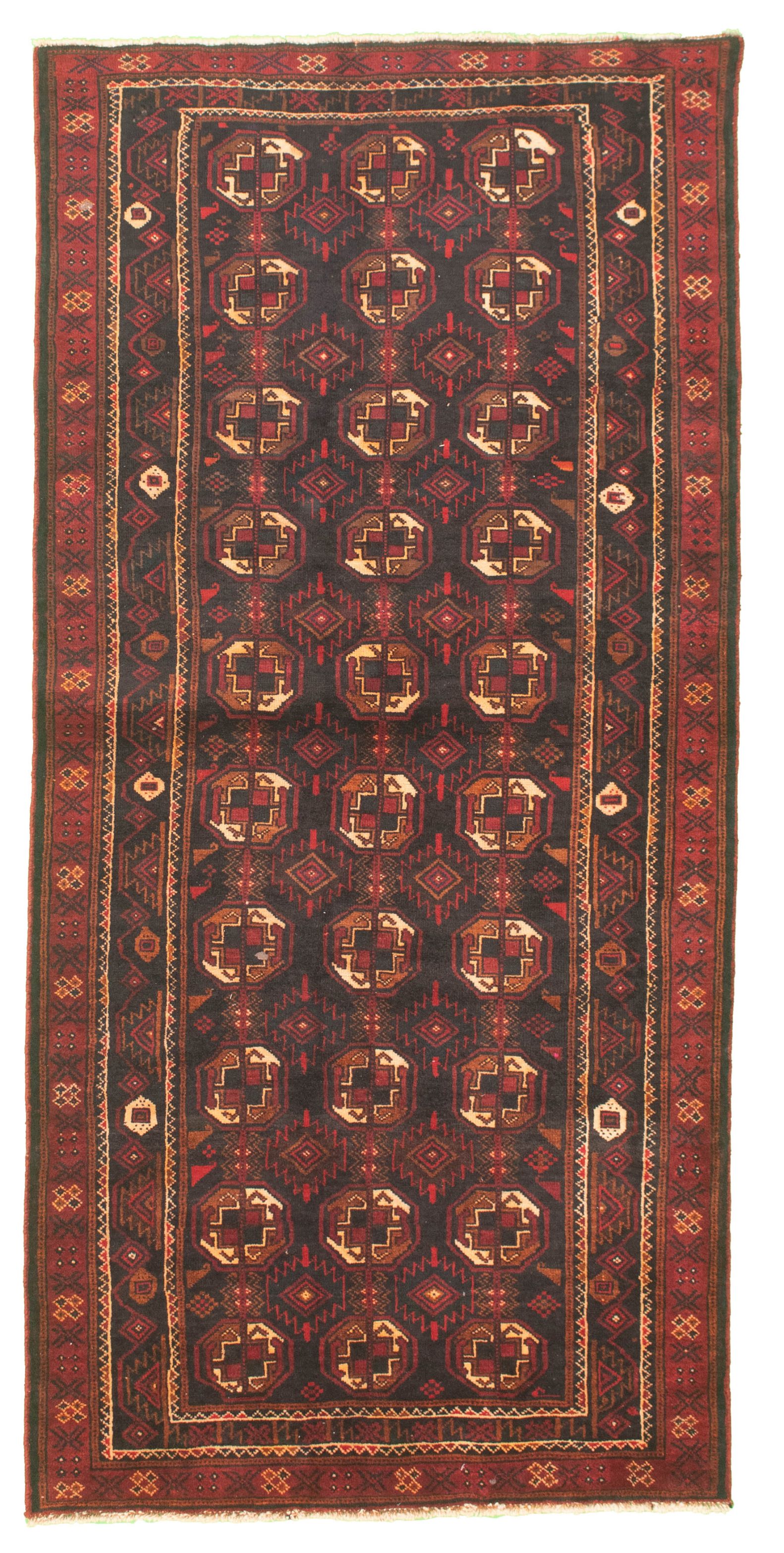 Hand-knotted Authentic Turkish Black Wool Rug 3'10" x 8'11" Size: 3'10" x 8'11"  