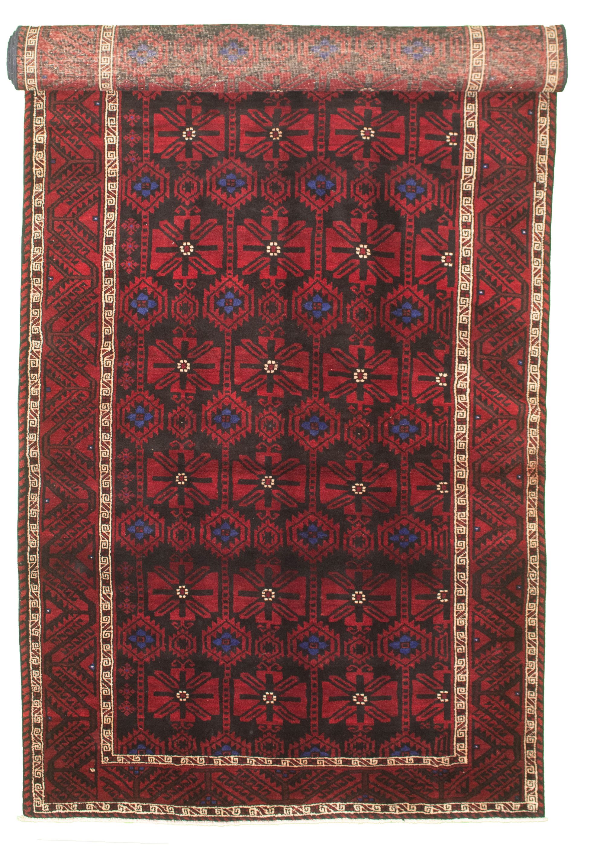 Hand-knotted Authentic Turkish Dark Red Wool Rug 5'3" x 8'11" Size: 5'3" x 8'11"  