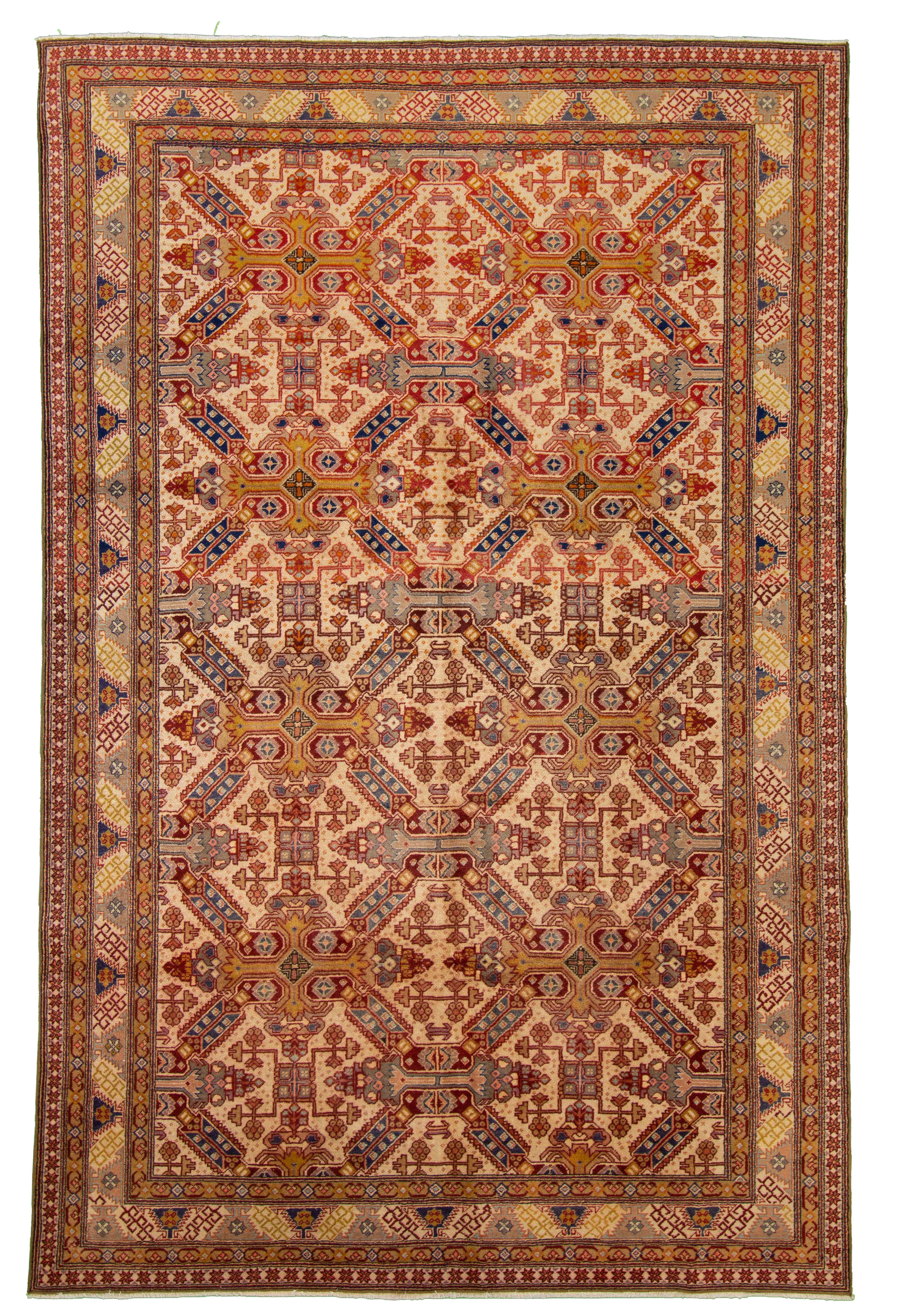 Hand-knotted Keisari Vintage Ivory  Rug 6'3" x 9'4" Size: 6'3" x 9'4"  
