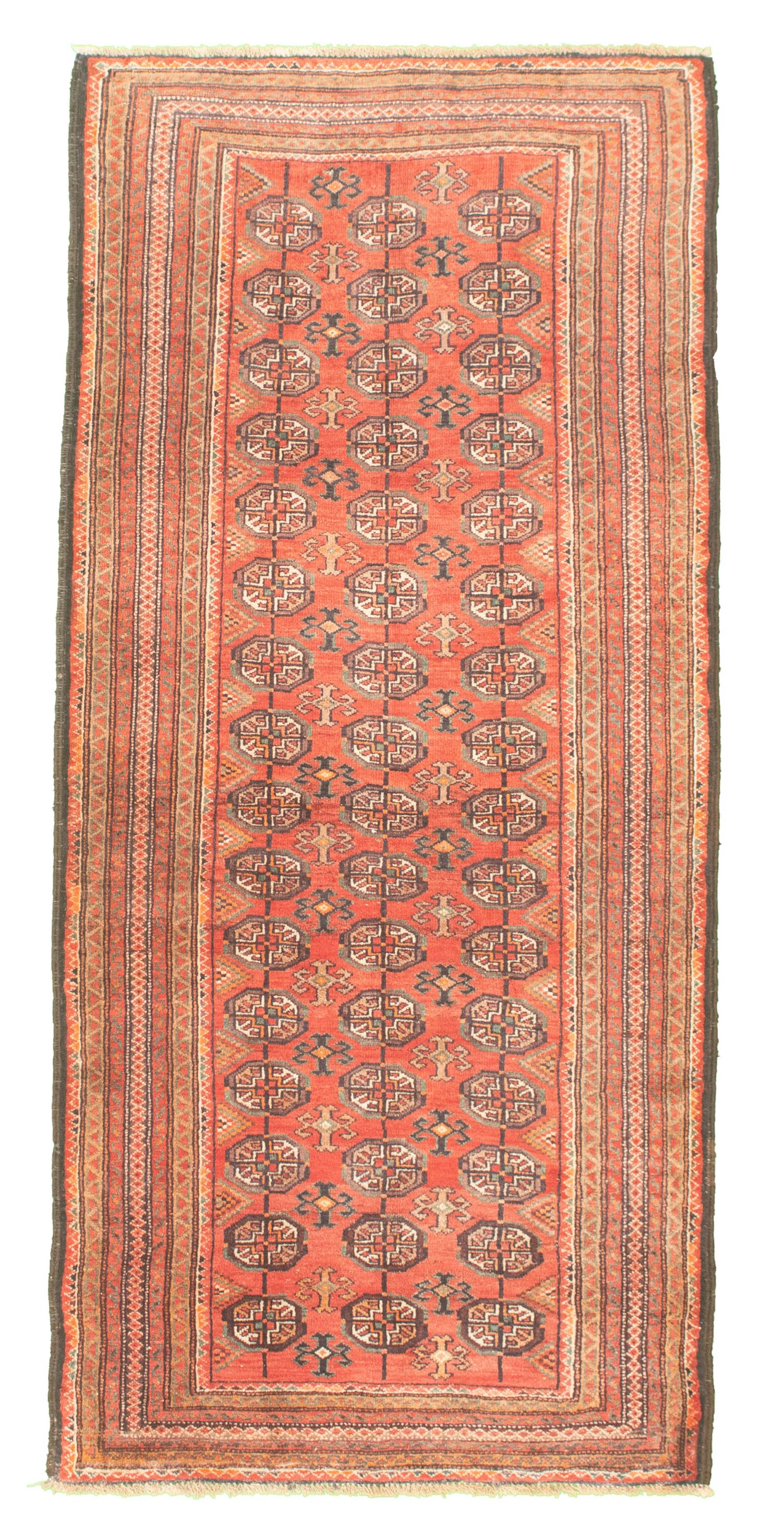 Hand-knotted Shiravan Bokhara Red Wool Rug 3'3" x 7'9" Size: 3'3" x 7'9"  