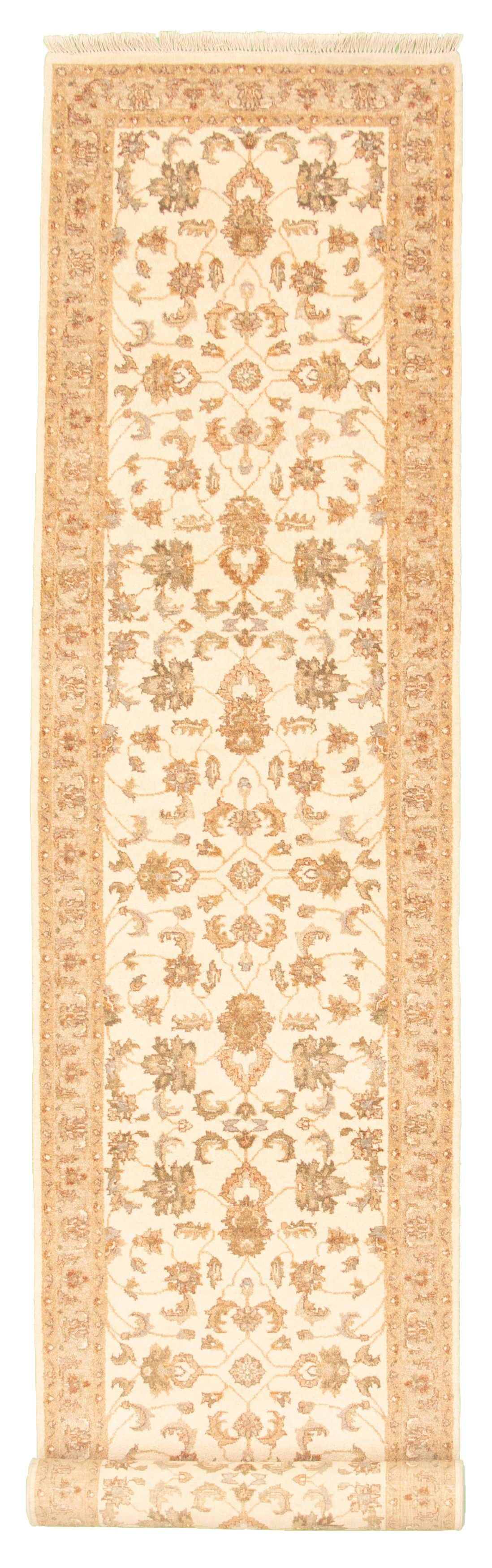 Hand-knotted Chobi Twisted Cream Wool Rug 3'0" x 15'2" Size: 3'0" x 15'2"  