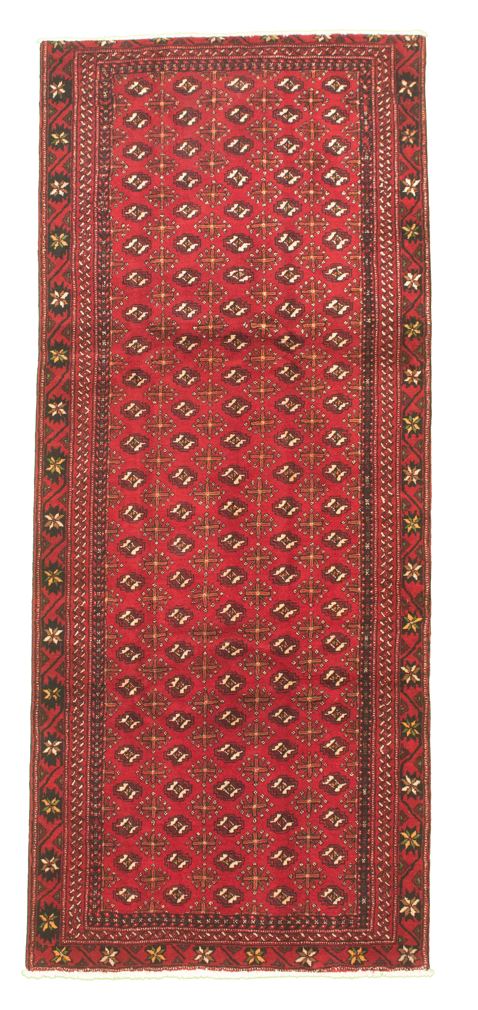 Hand-knotted Shiravan Bokhara Red Wool Rug 4'1" x 9'7" Size: 4'1" x 9'7"  