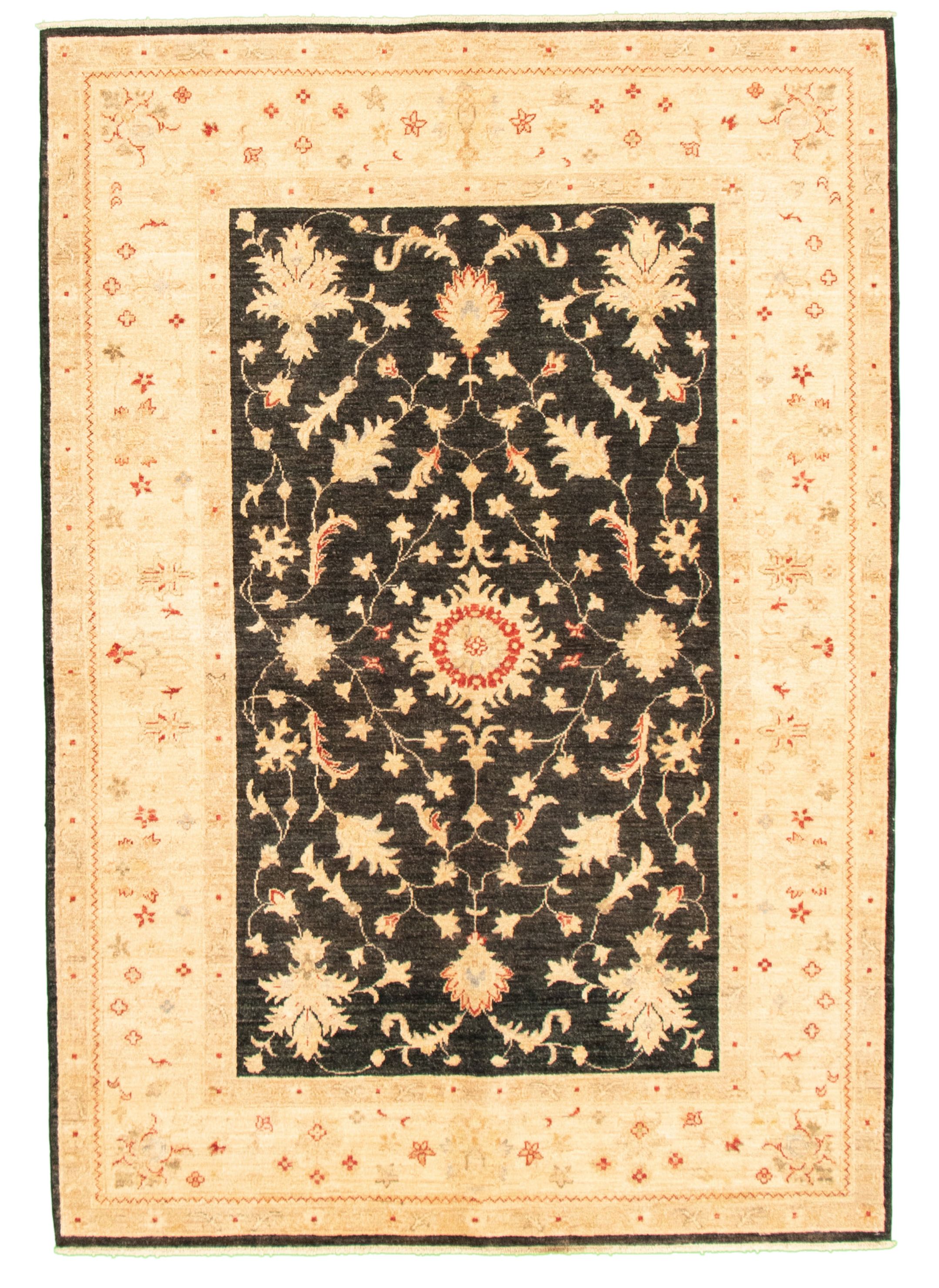 Hand-knotted Chobi Finest Black Wool Rug 4'10" x 7'0" Size: 4'10" x 7'0"  