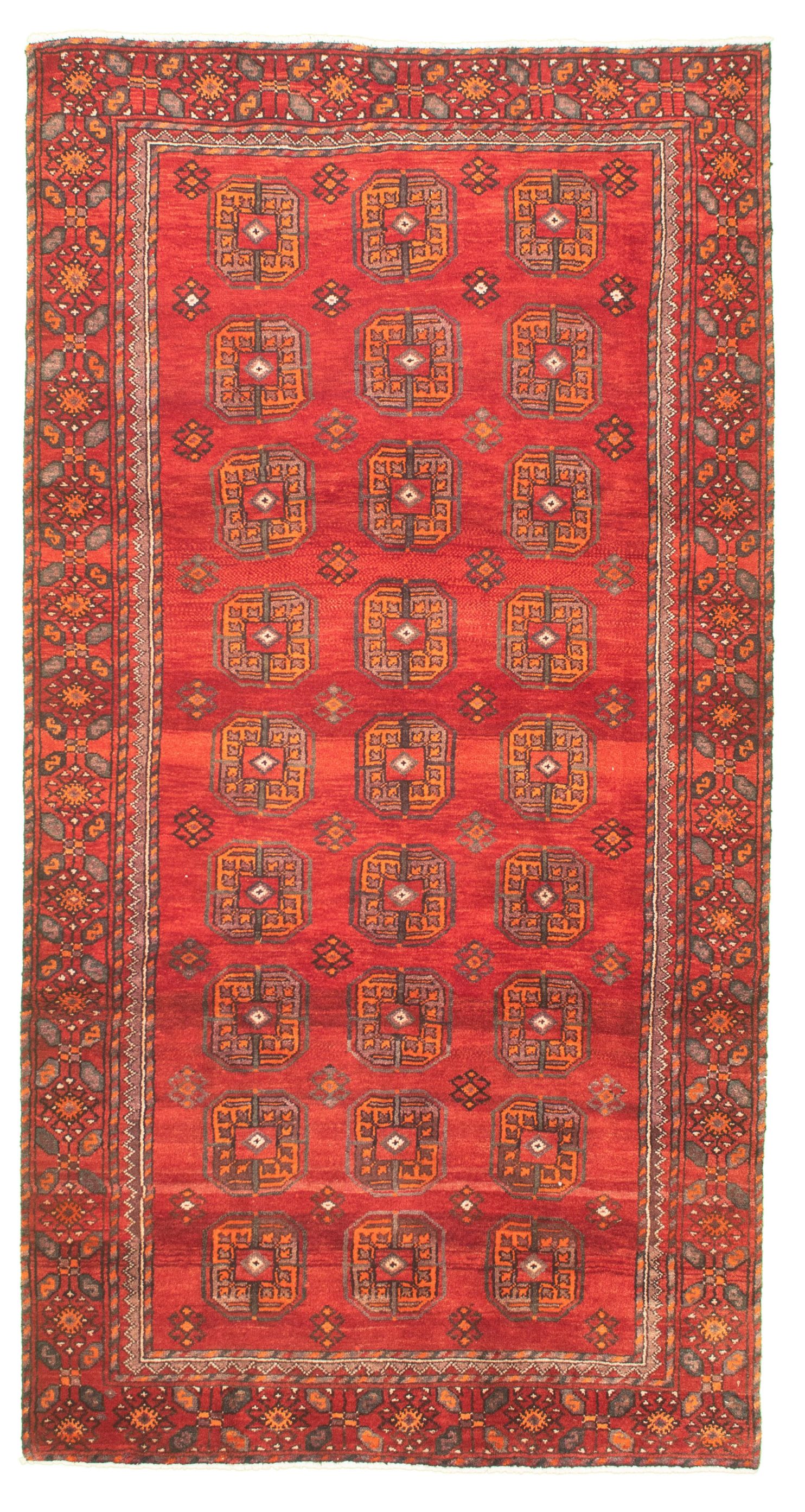 Hand-knotted Shiravan Bokhara Red Wool Rug 4'10" x 9'9" Size: 4'10" x 9'9"  