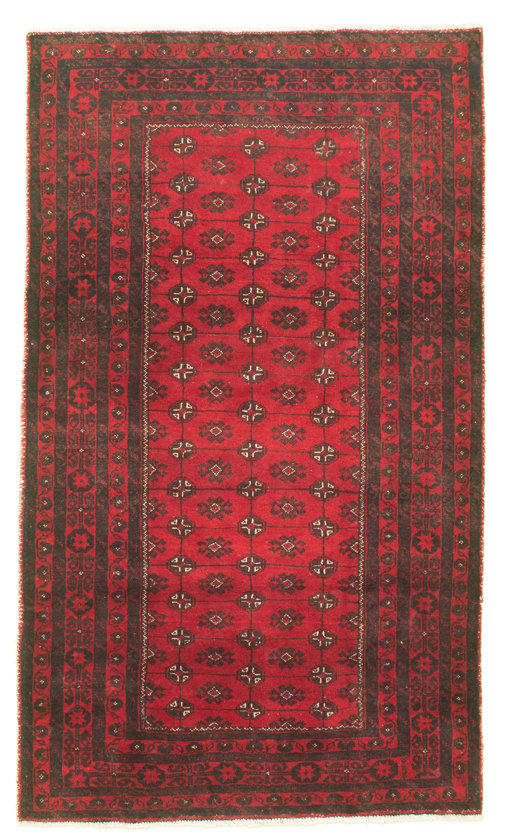 Hand-knotted Shiravan Bokhara Red Wool Rug 4'3" x 7'8" Size: 4'3" x 7'8"  
