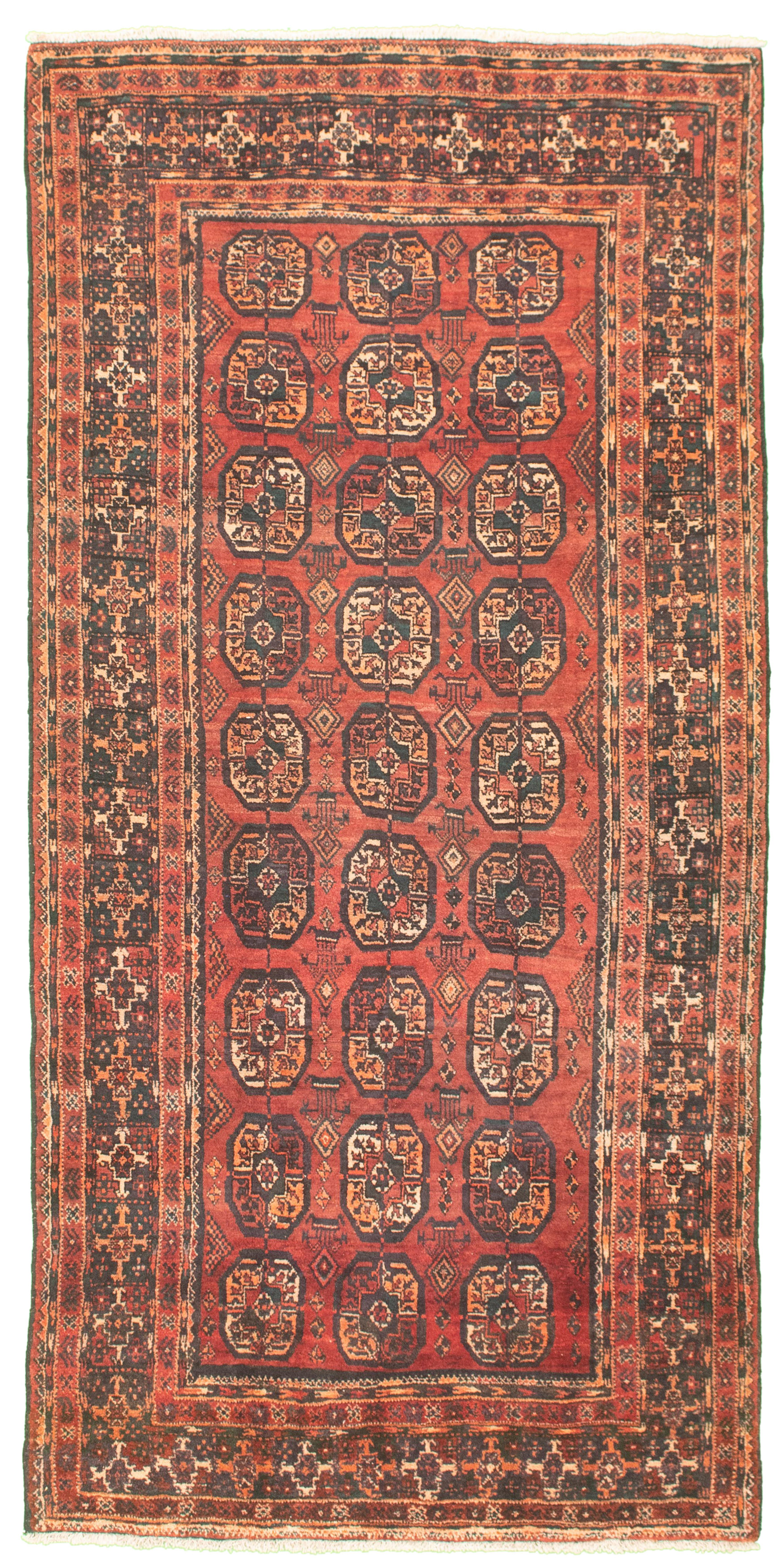 Hand-knotted Shiravan Bokhara Red Wool Rug 4'3" x 9'0" Size: 4'3" x 9'0"  