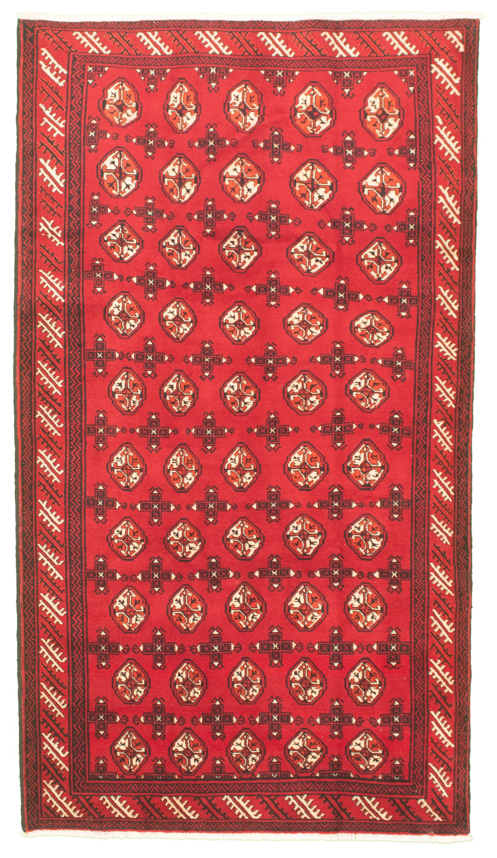 Hand-knotted Shiravan Bokhara Red Wool Rug 5'1" x 9'6" Size: 5'1" x 9'6"  
