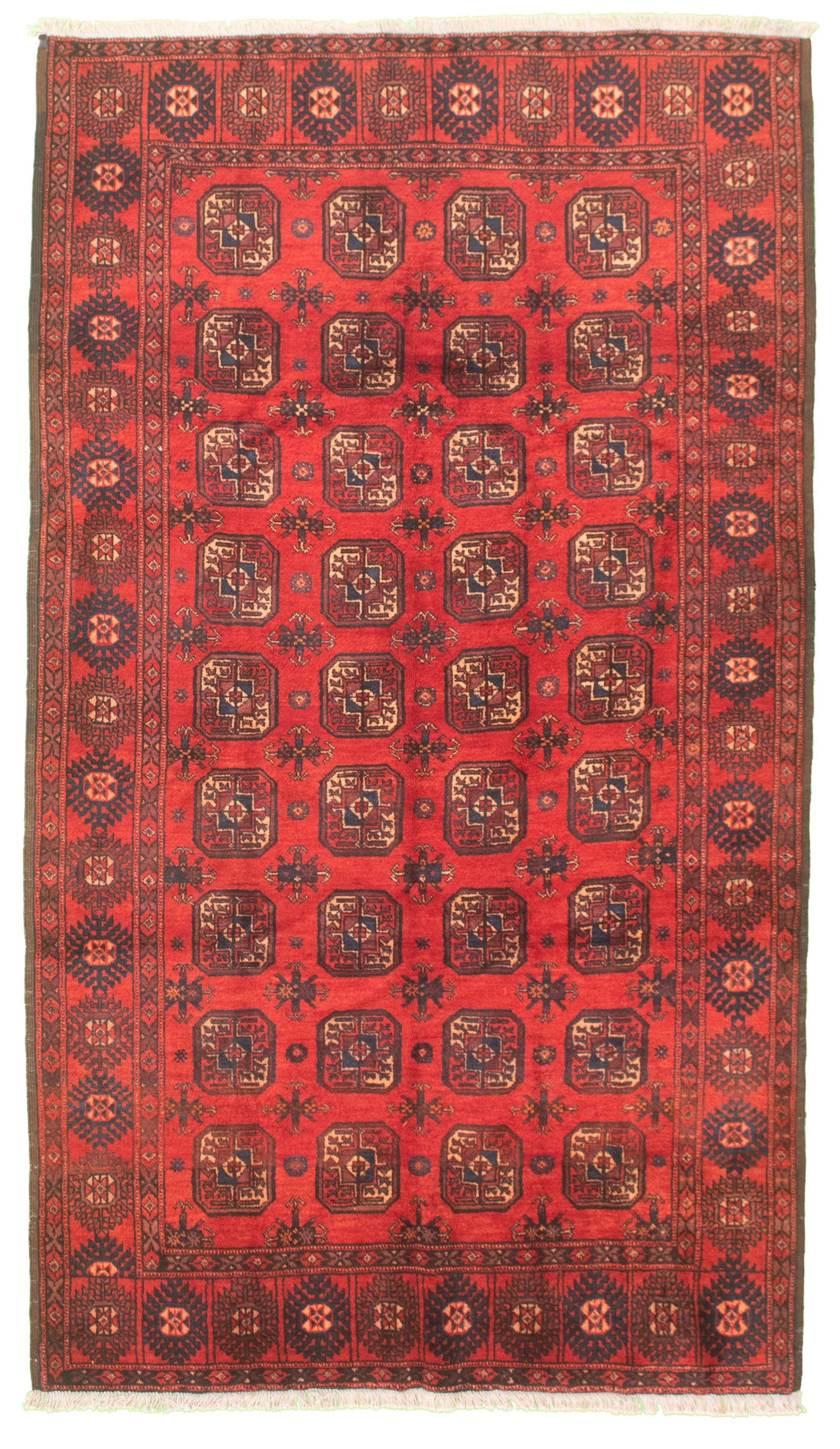 Hand-knotted Shiravan Bokhara Red Wool Rug 4'10" x 8'11" Size: 4'10" x 8'11"  